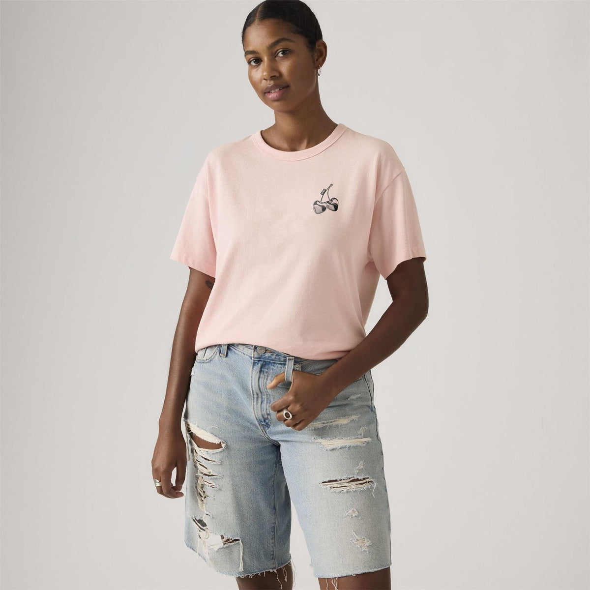 Levis Vintage Text Graphic Crew Neck Short Sleeve T-Shirt