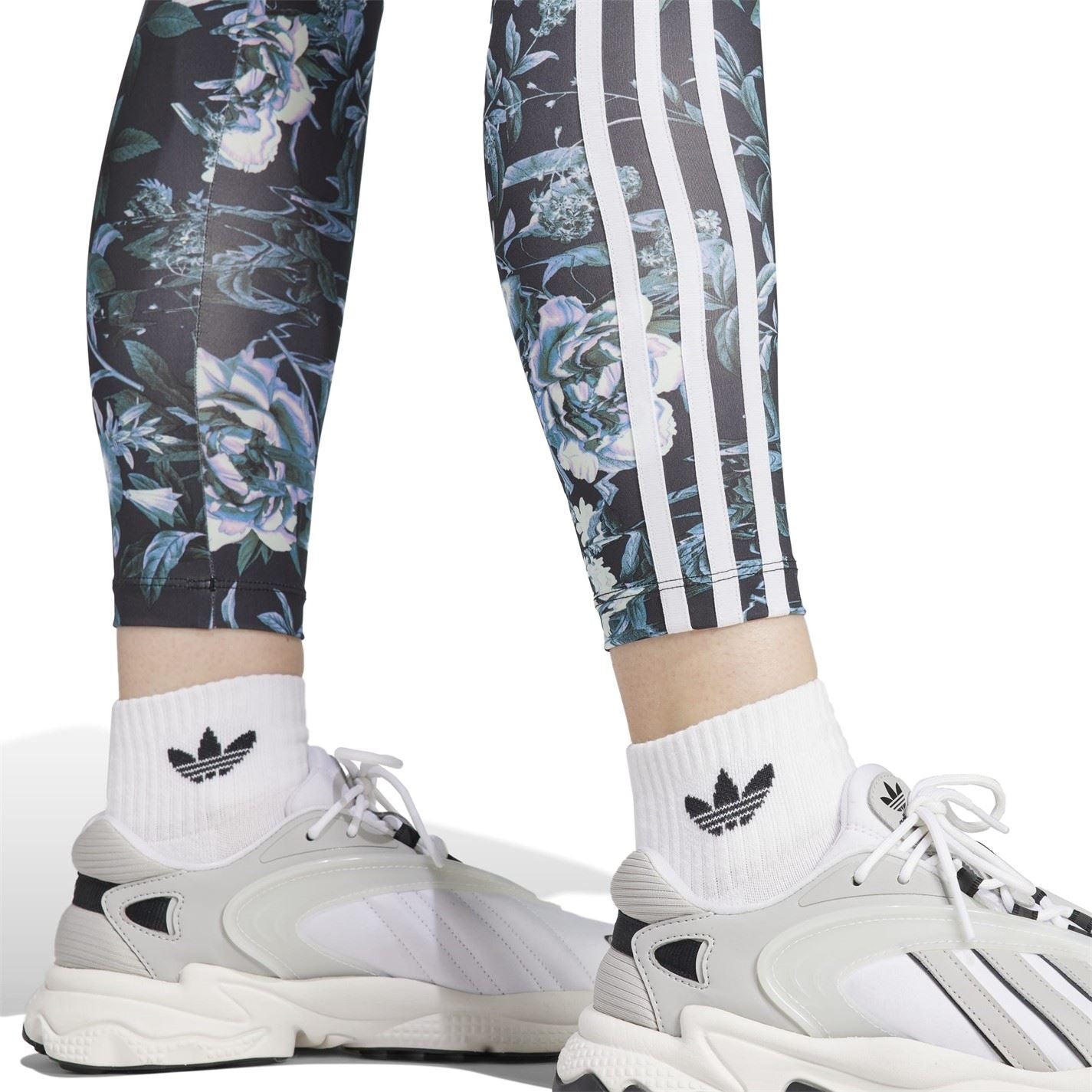 adidas Originals Flwer Side Stripes Floral Patterned Leggings