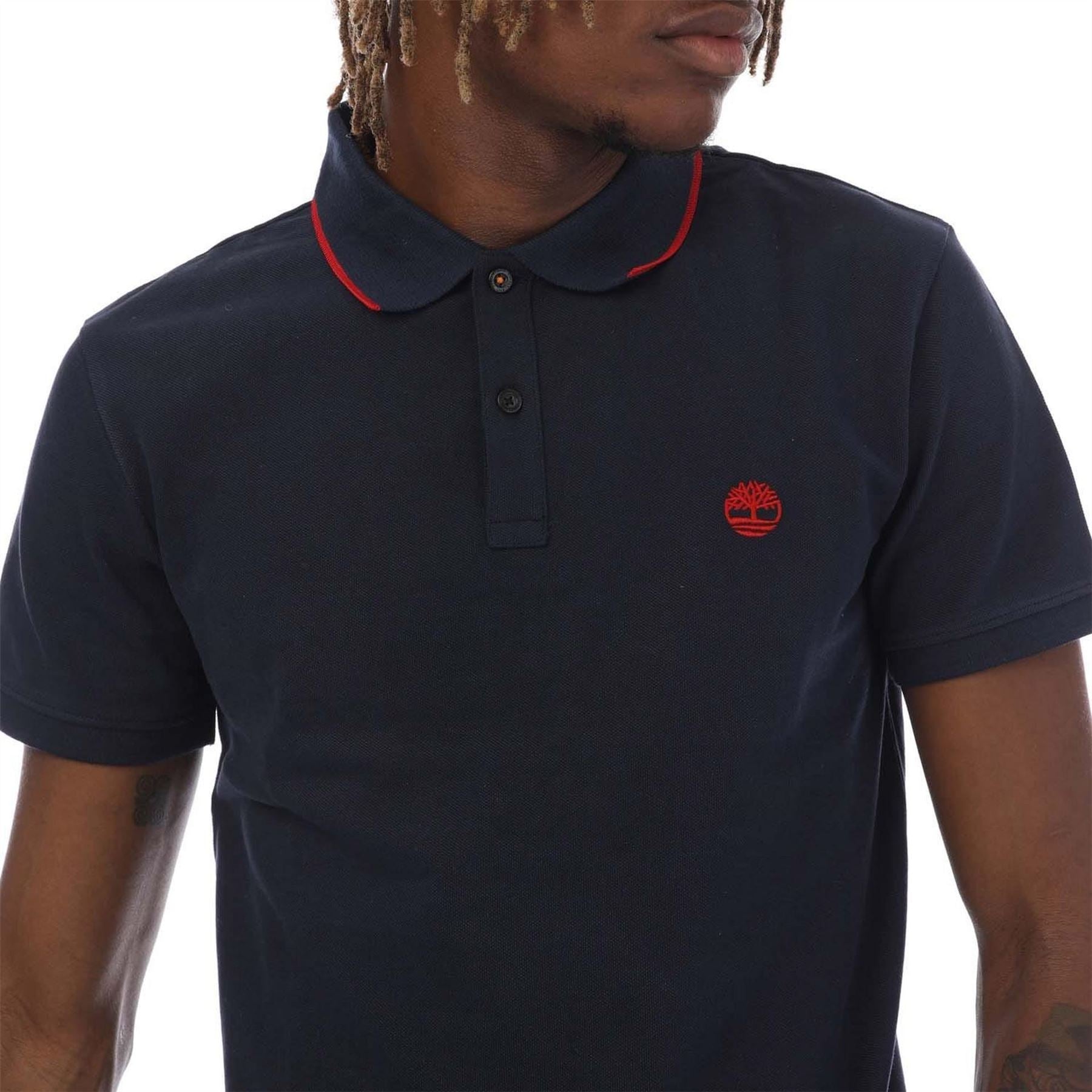 Timberland Millers River Printed Neck Polo Shirt