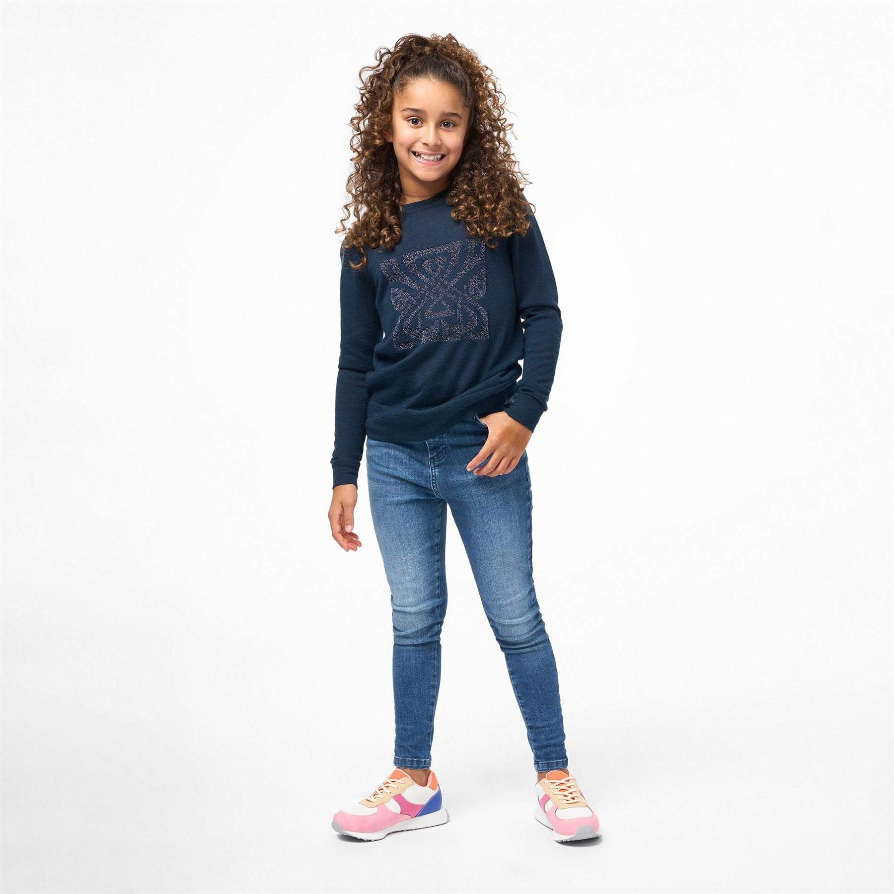 Biba Girls Merino Logo Jumper