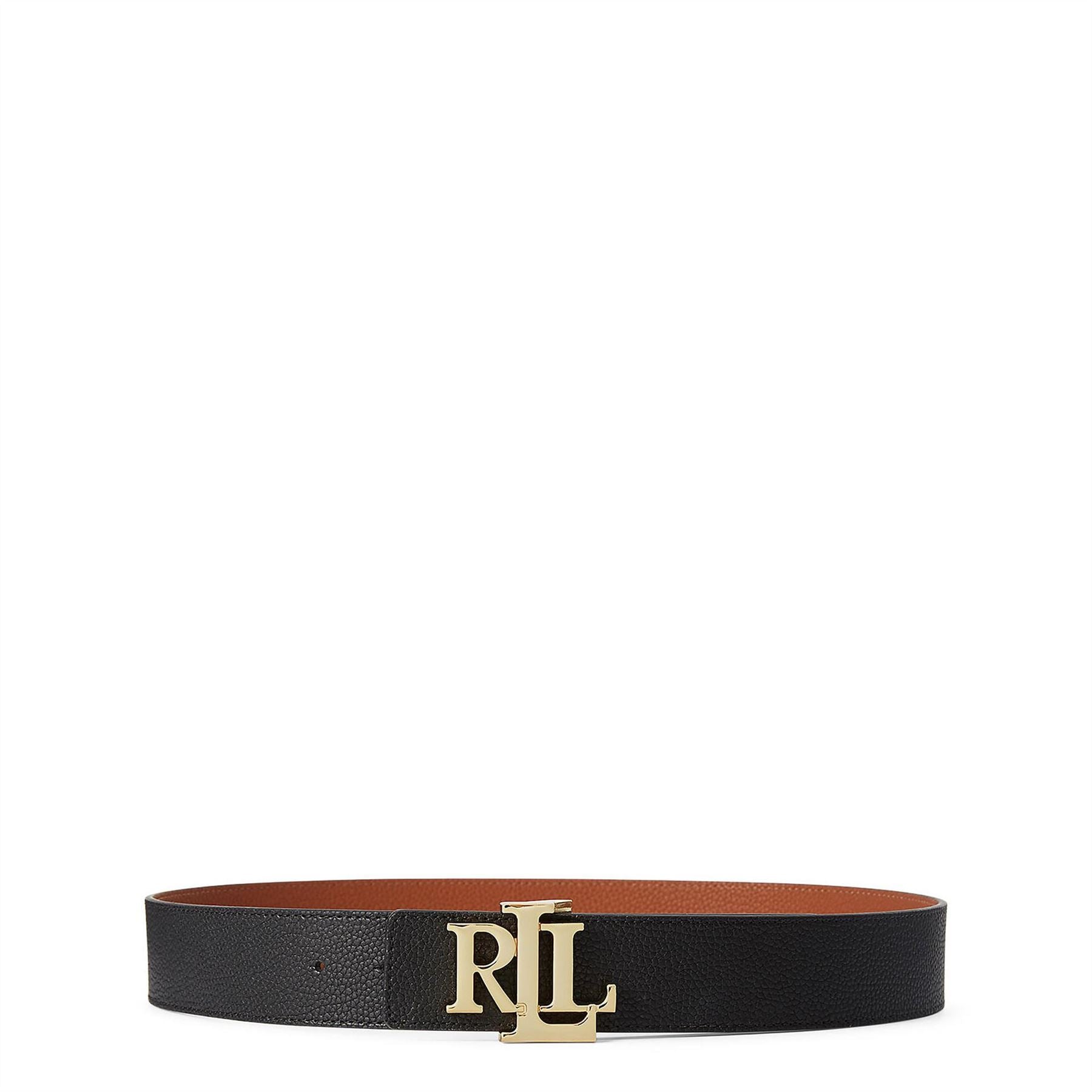 Lauren by Ralph Lauren Pebbled Leather Wide Belt
