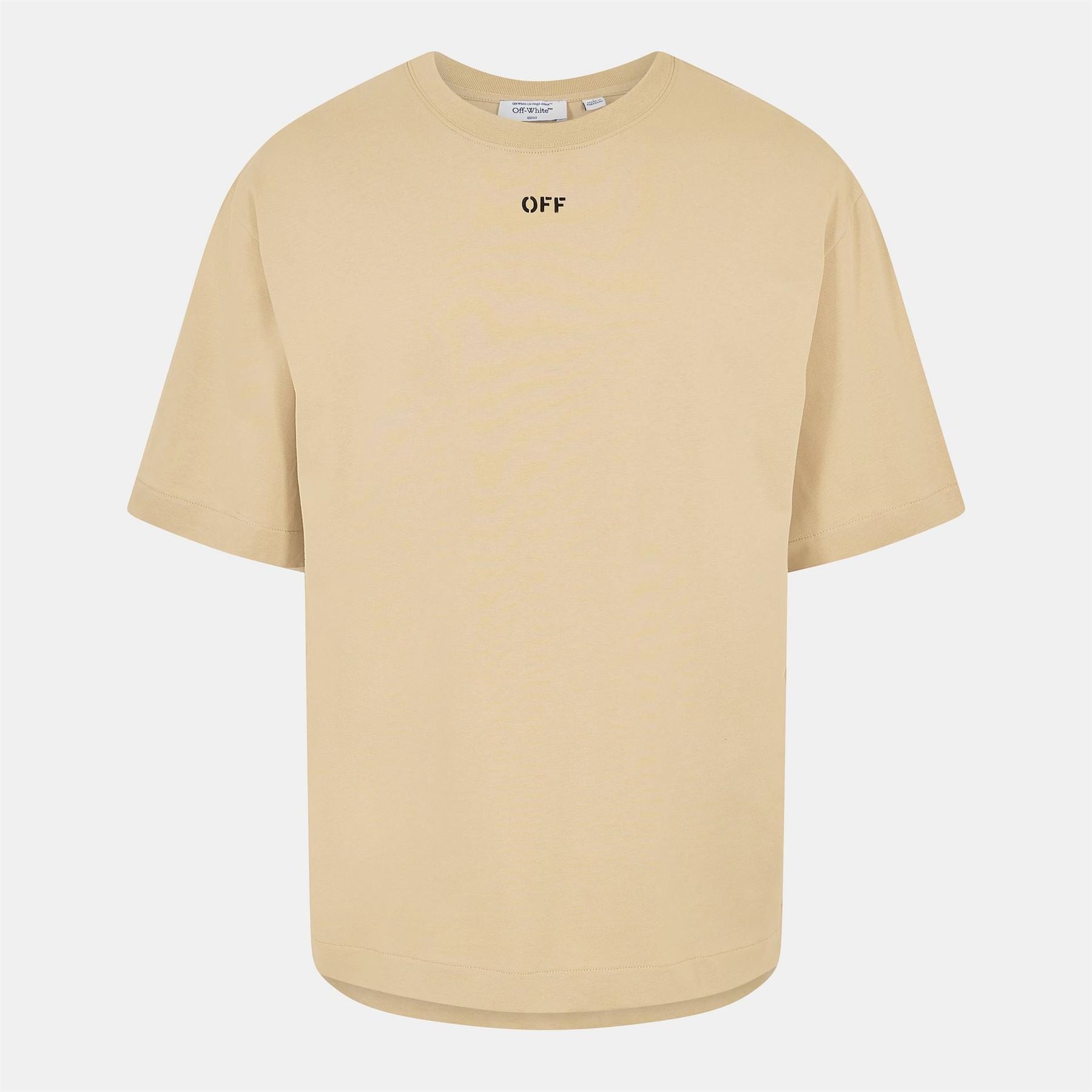 Off White Crew Neck Short Sleeve Skate T-Shirt