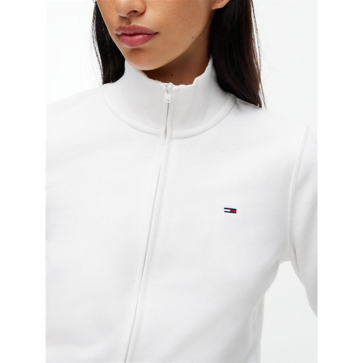 Tommy Jeans Essential Fitted Full Zip Cotton Fleece