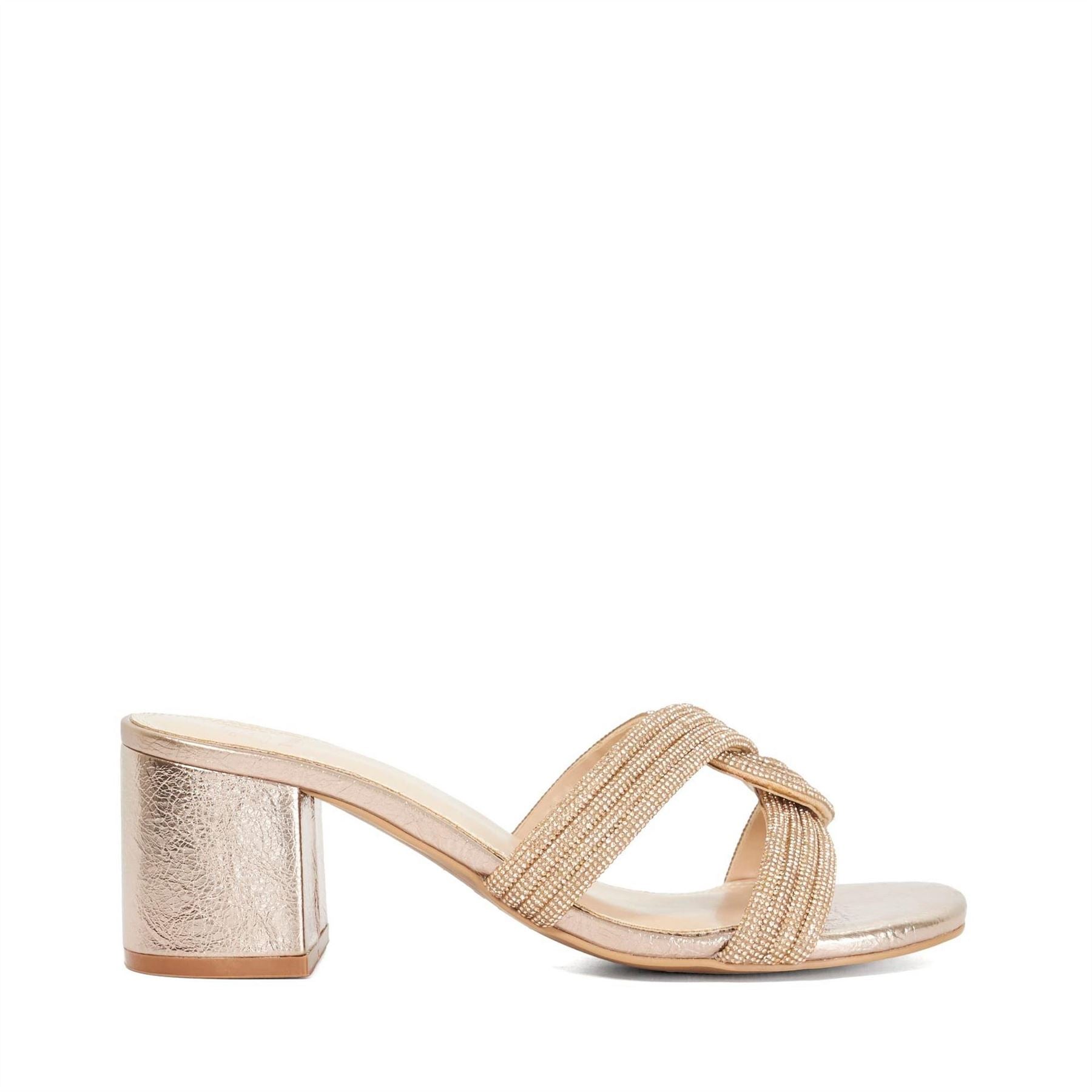 Dune London Open Toe Low Heel Block Heel Mules