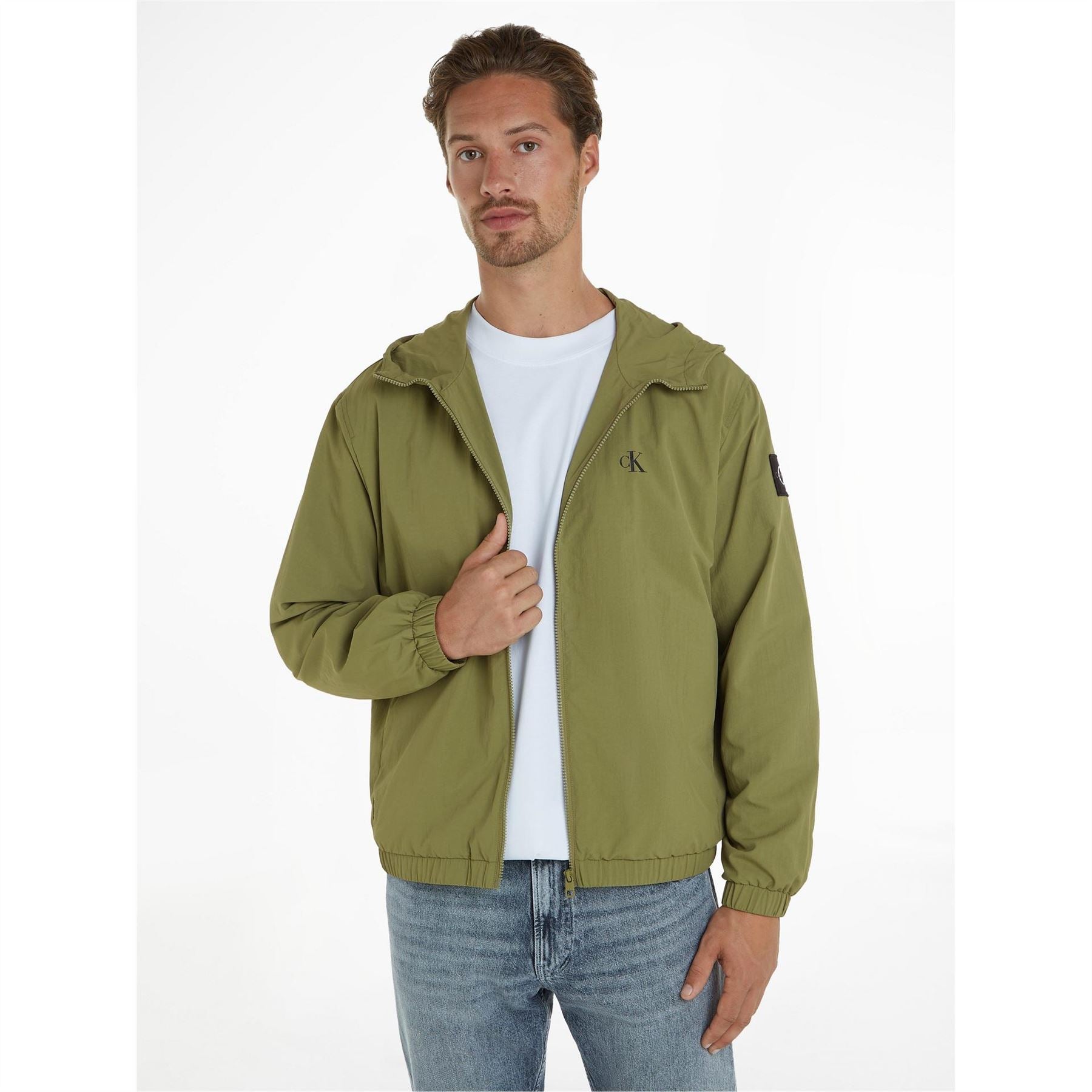 Calvin Klein Jeans Hooded Windbreaker Regular Fit Jacket