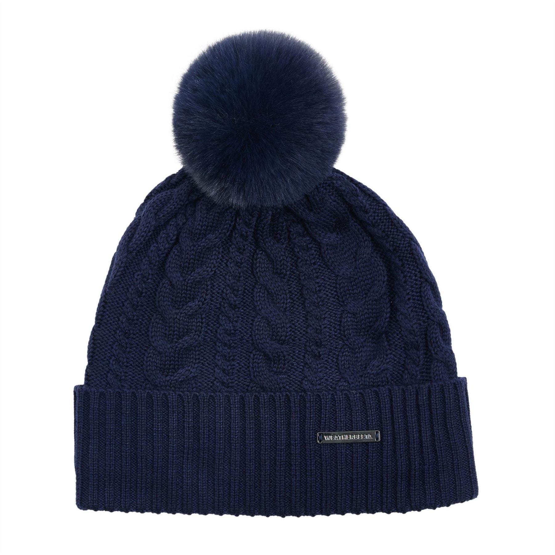 Weatherbeeta Cable Knit Pom Pom Beanie