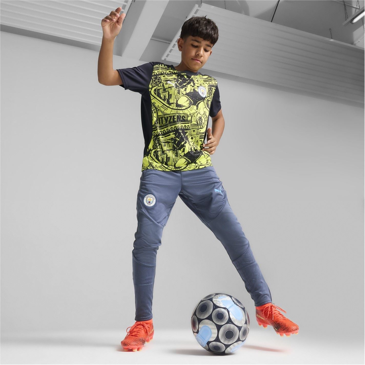 Puma Manchester City Fc Pre Match Shirt 2024 2025 Juniors