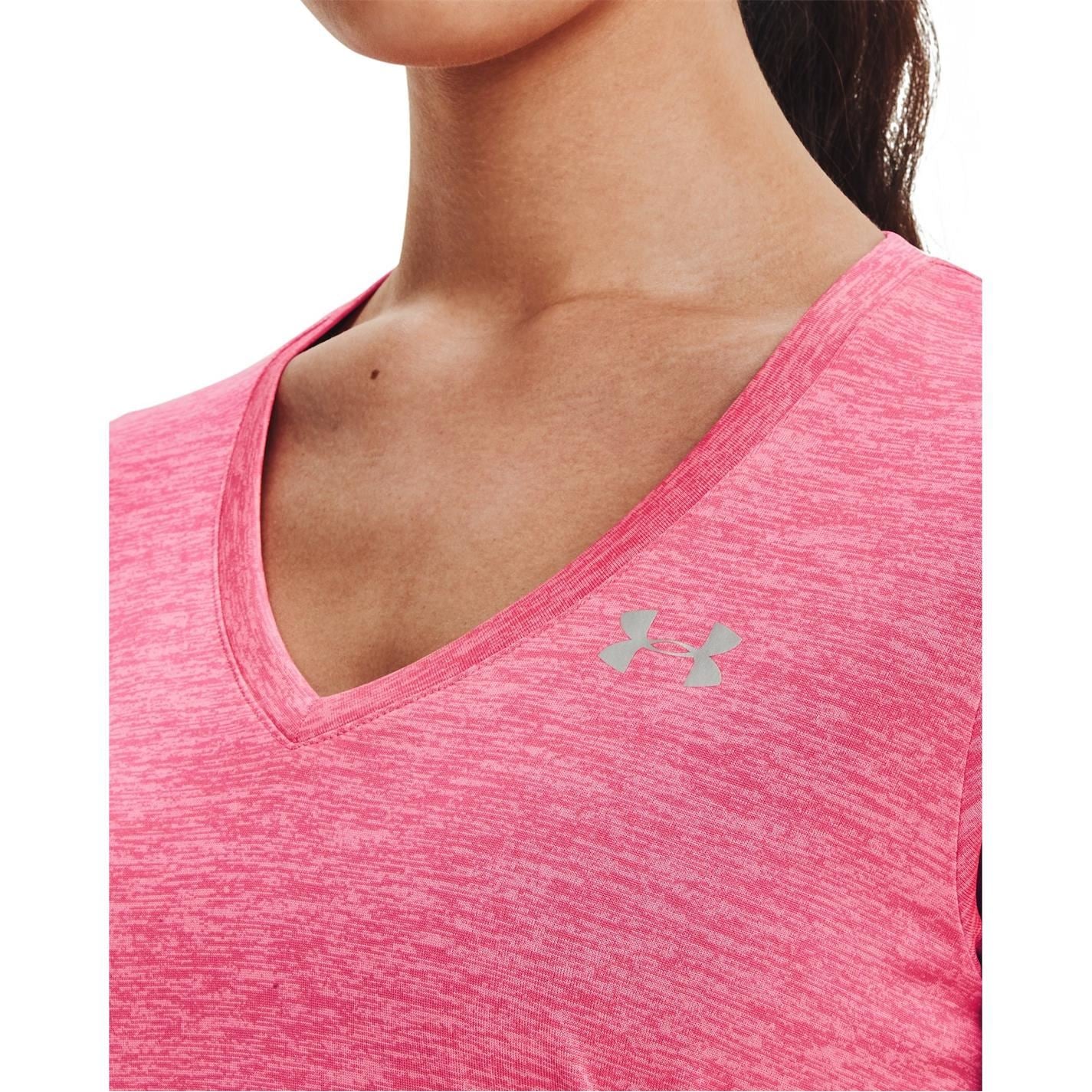 Under Armour Womens Armour Tech™ Twist V Neck Short Sleeve