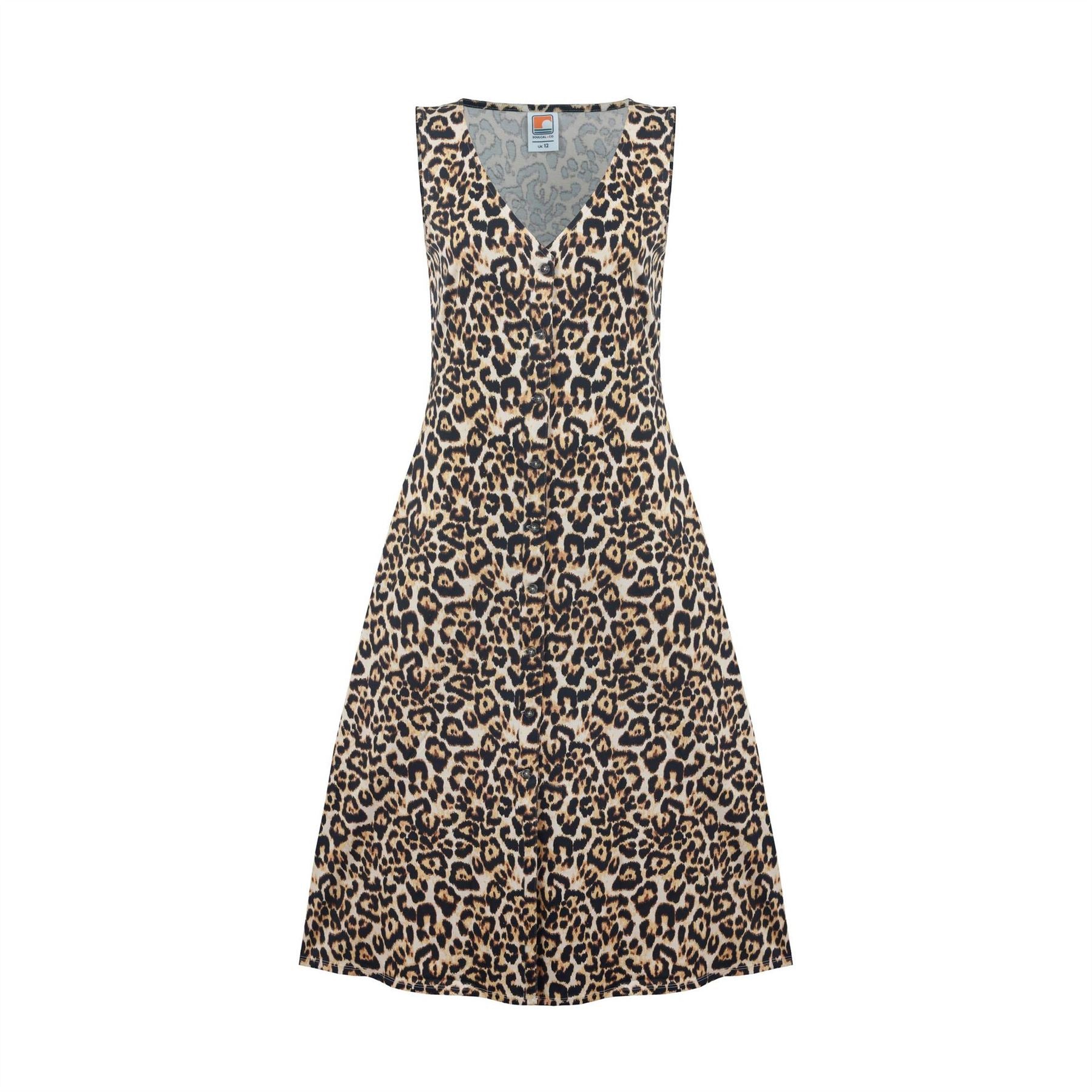 SoulCal V-Neck Midi A-Line Dress