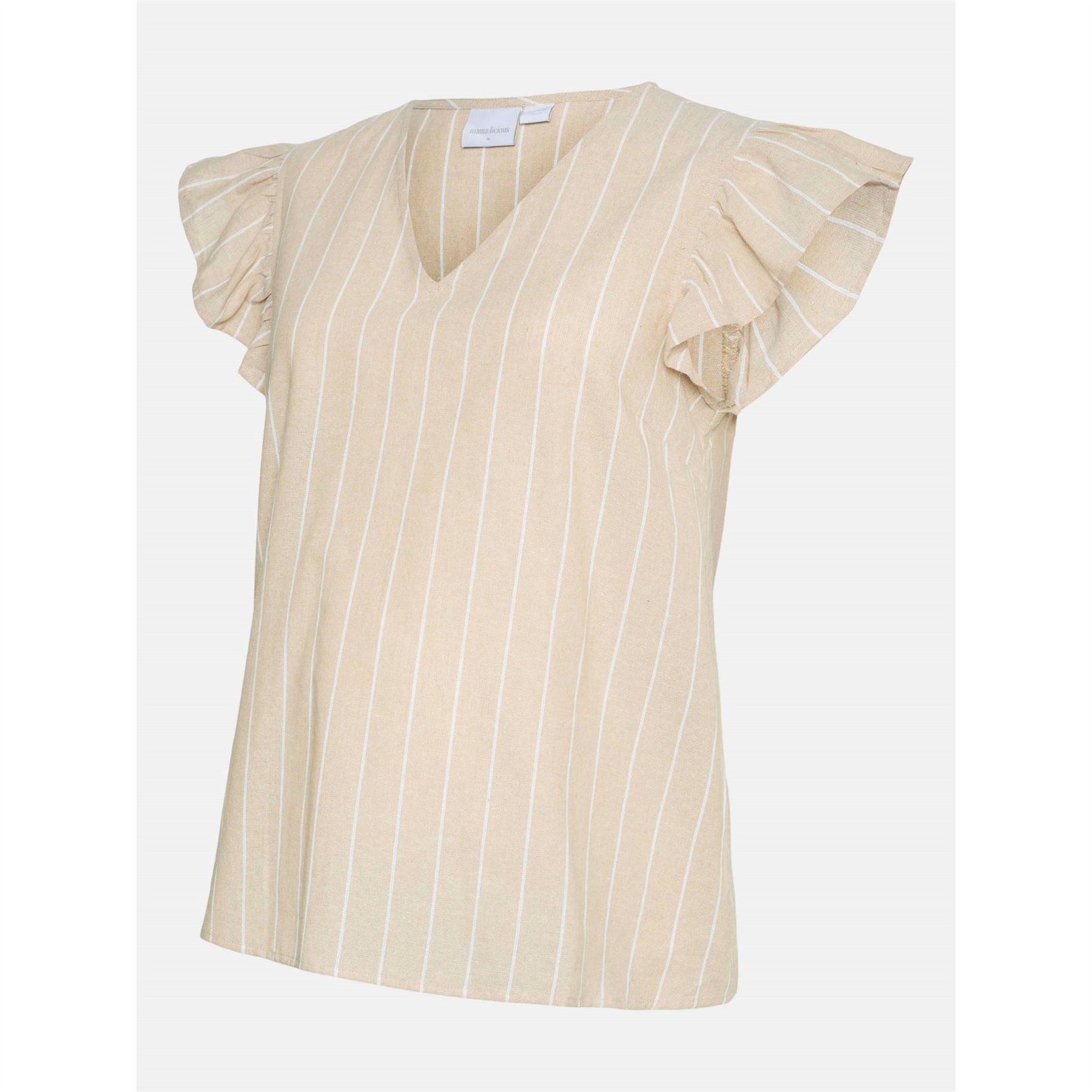 Mamalicious V-Neck Flutter Sleeve T-Shirt