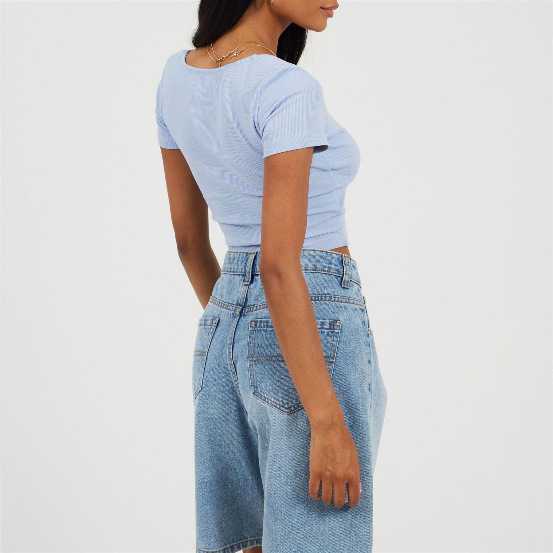 Brave Soul Sweetheart Neck Short Sleeve T-Shirt