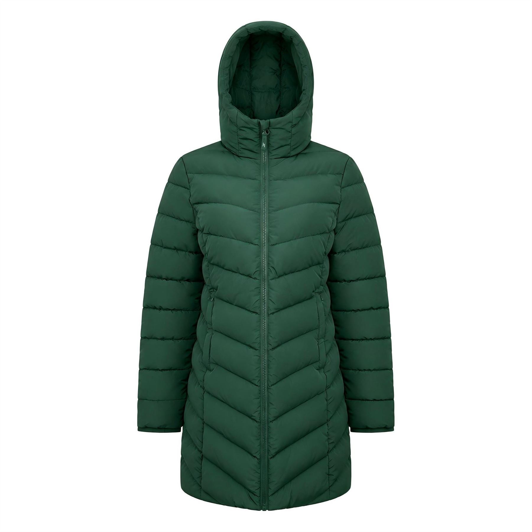 Slazenger  Mid Length Hooded Long Sleeve Puffer Jacket