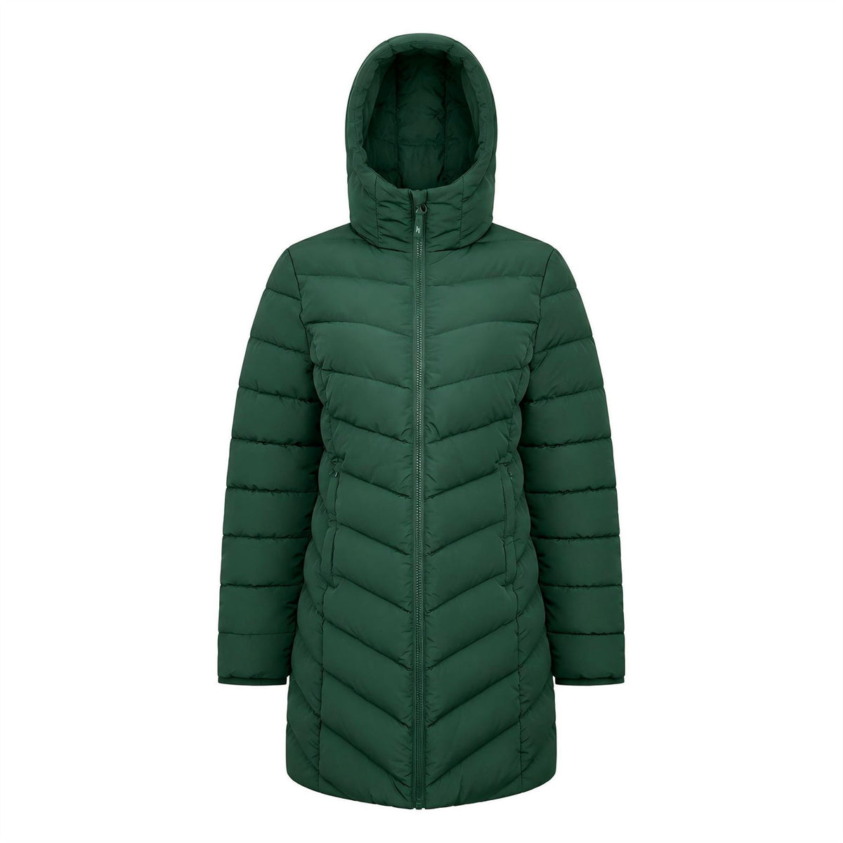 Slazenger  Mid Length Hooded Long Sleeve Puffer Jacket