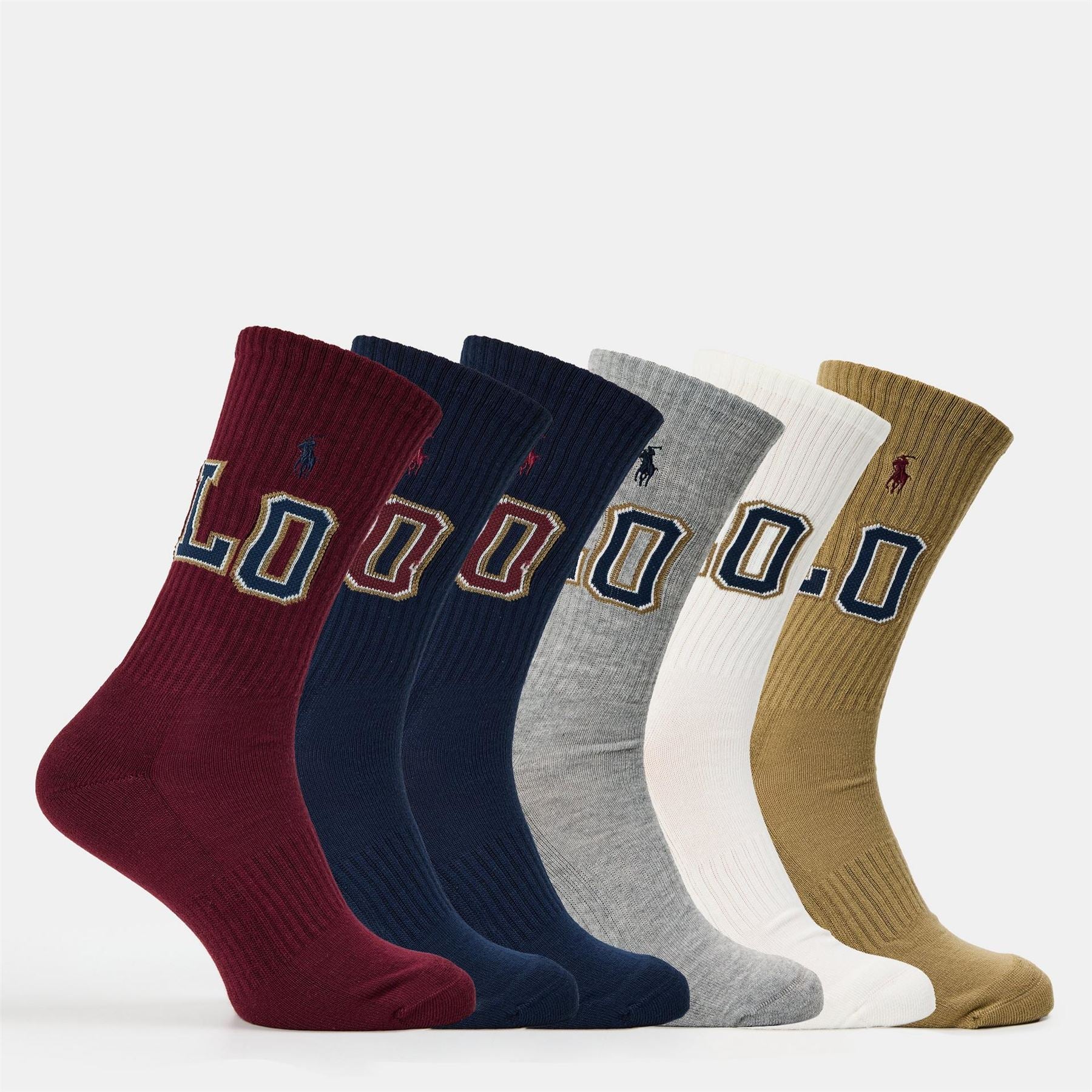 Polo Ralph Lauren Varsity Crew Long Socks 3 Pack
