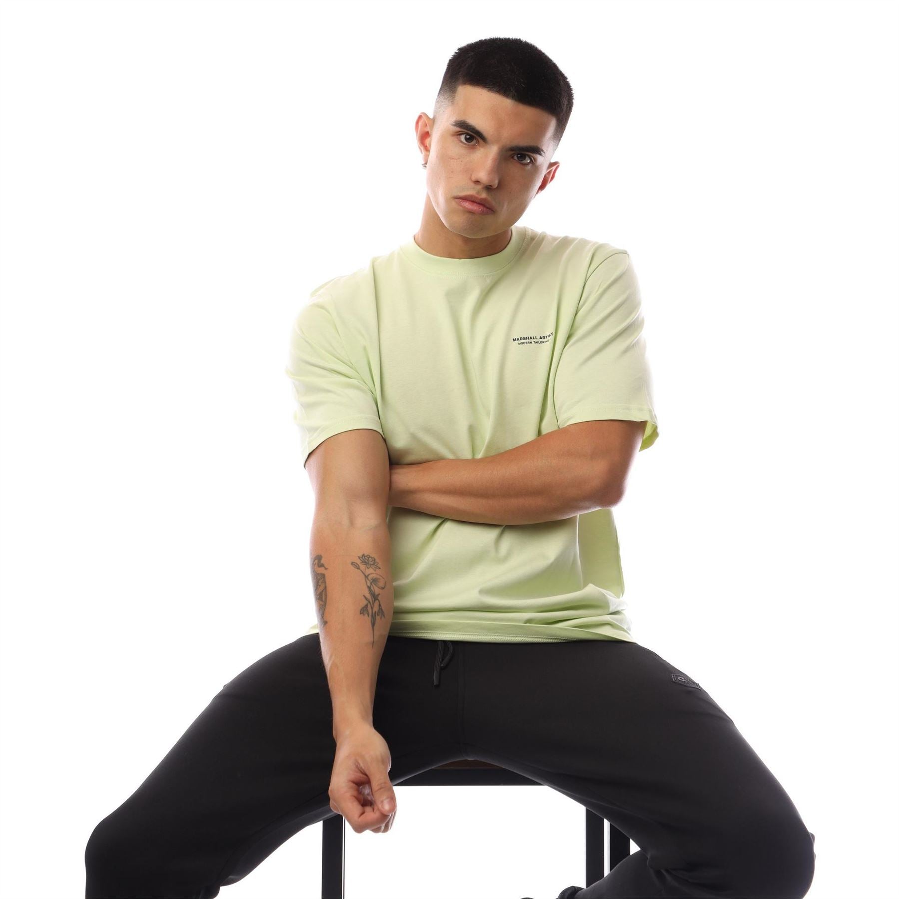 Marshall Artist Chevron Box Crew Neck Short Sleeve Jersey T-Shirt