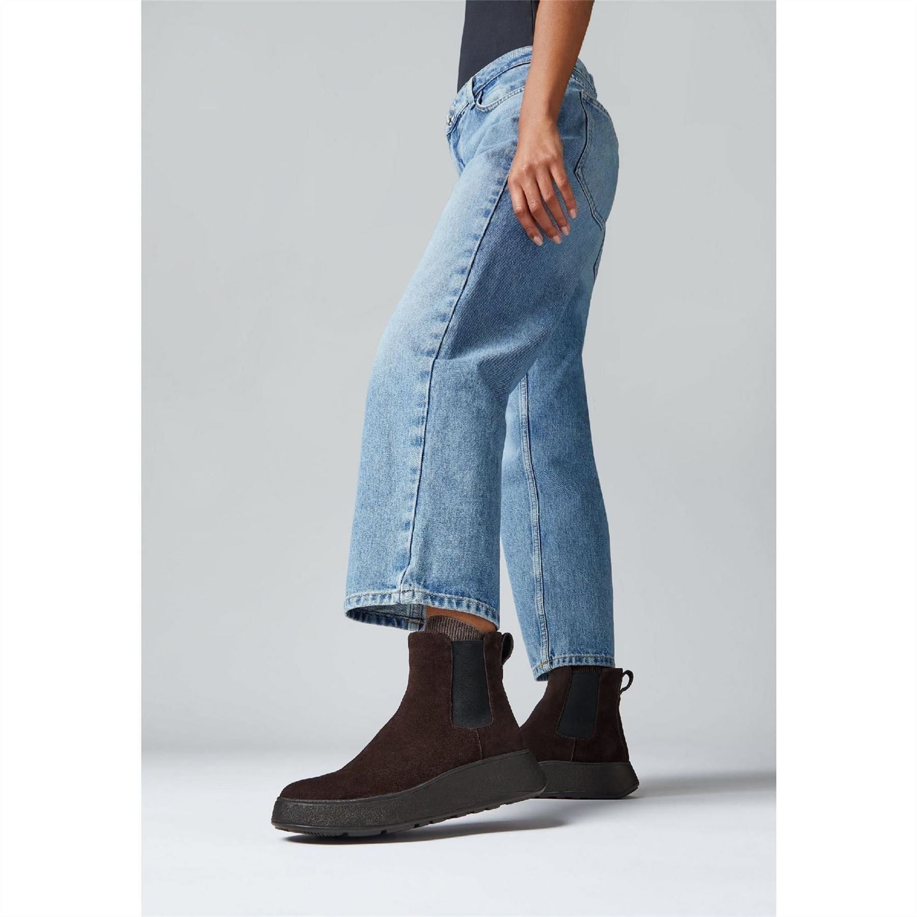 Fitflop Mode Suede Flatform Chelsea Boots