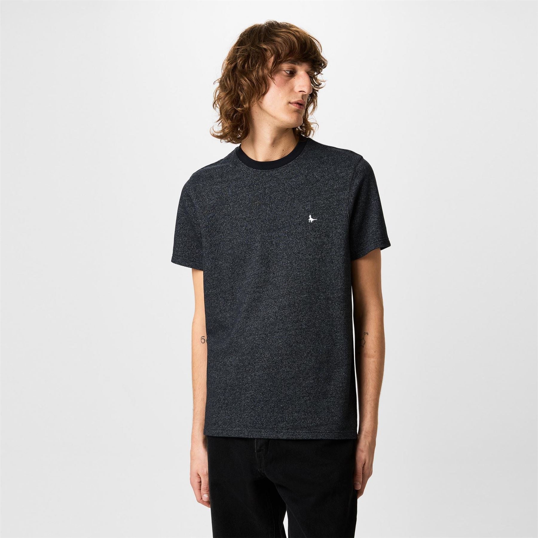 Jack Wills Ribbed Crew Neck Regular Fit T-Shirt