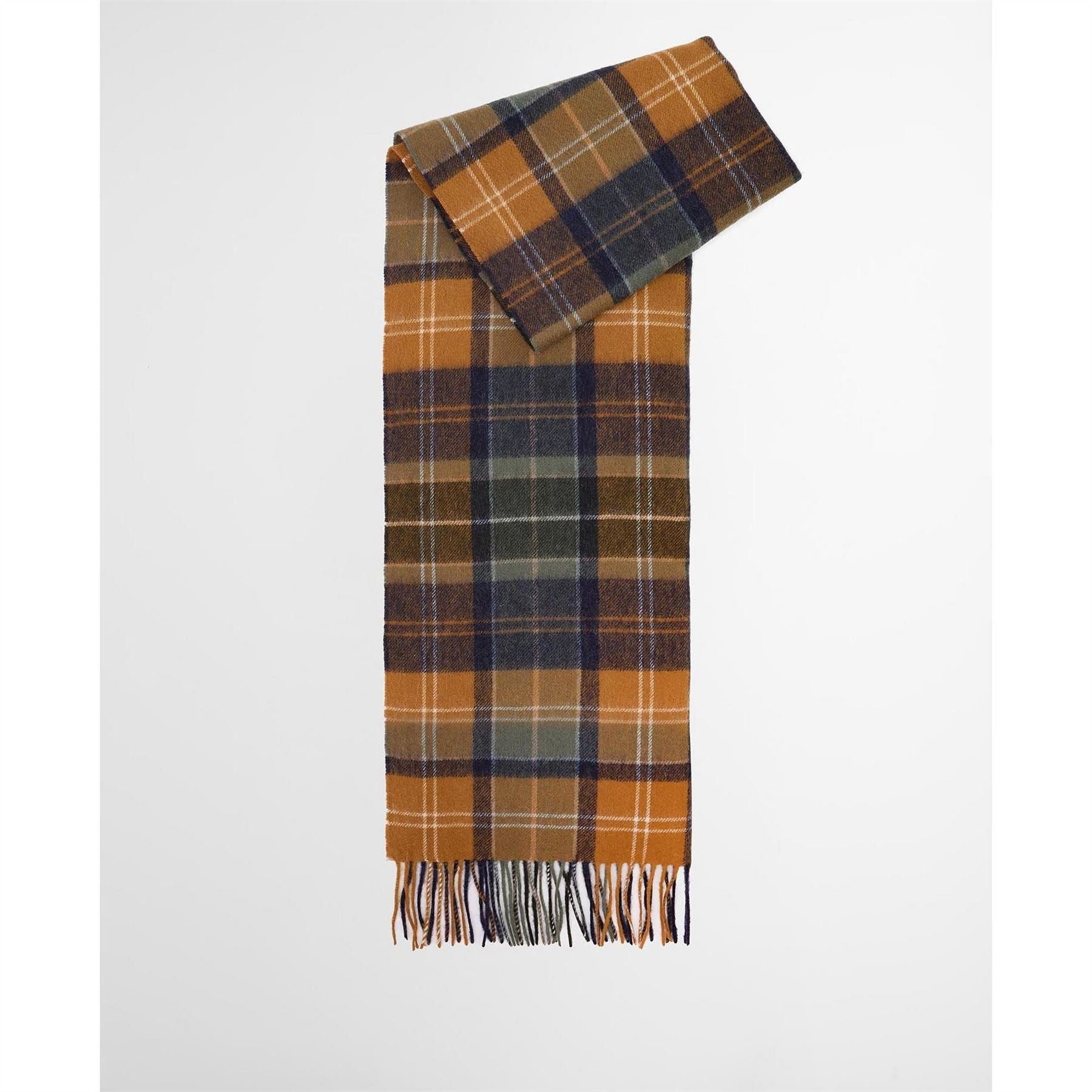 Barbour Patchwork Tartan Wool Scarf