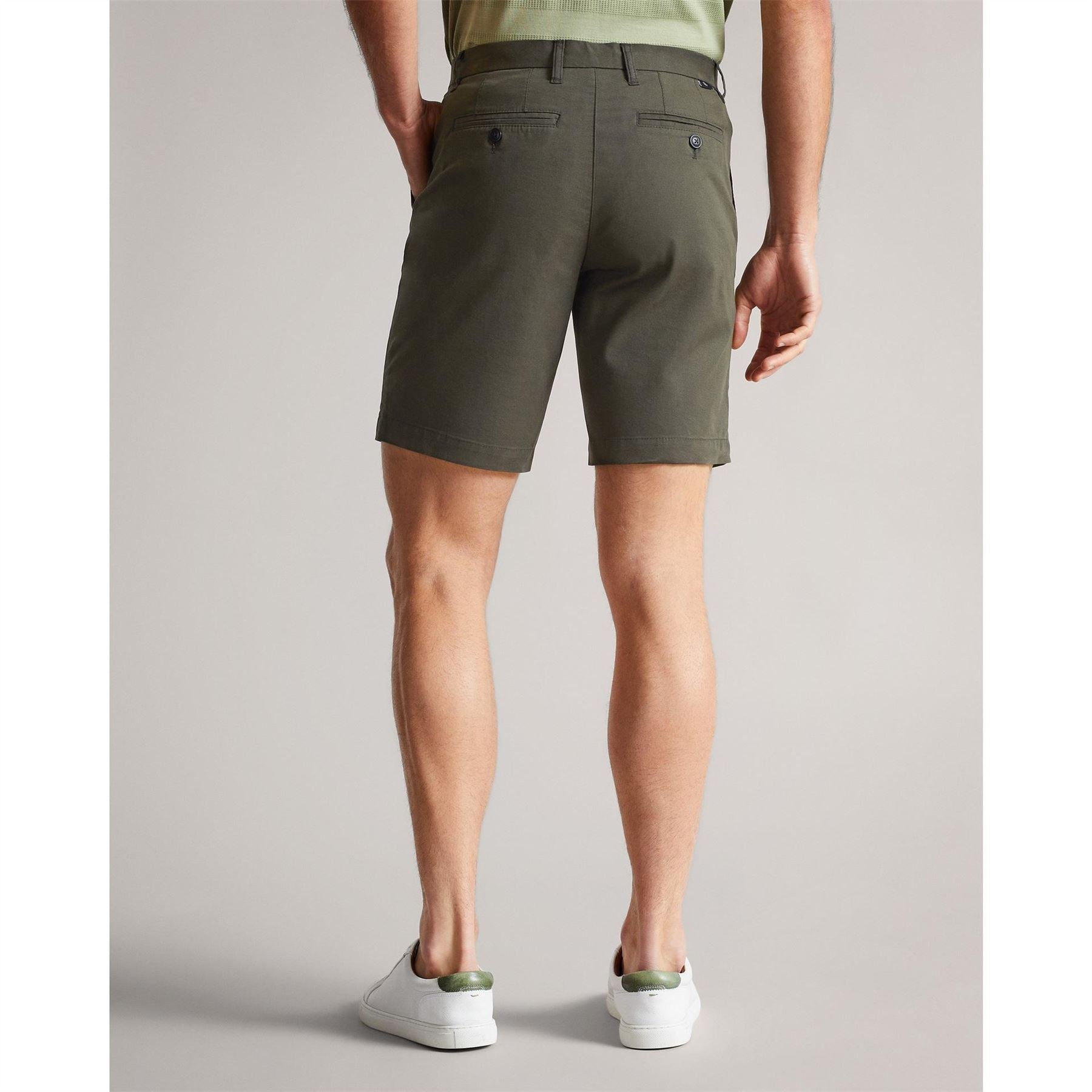 Ted Baker Solid Patterned Chino Shorts