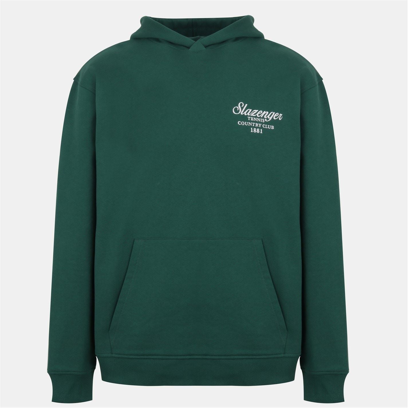 Slazenger Embroidered Hooded Neck Long Sleeve Sweatshirt