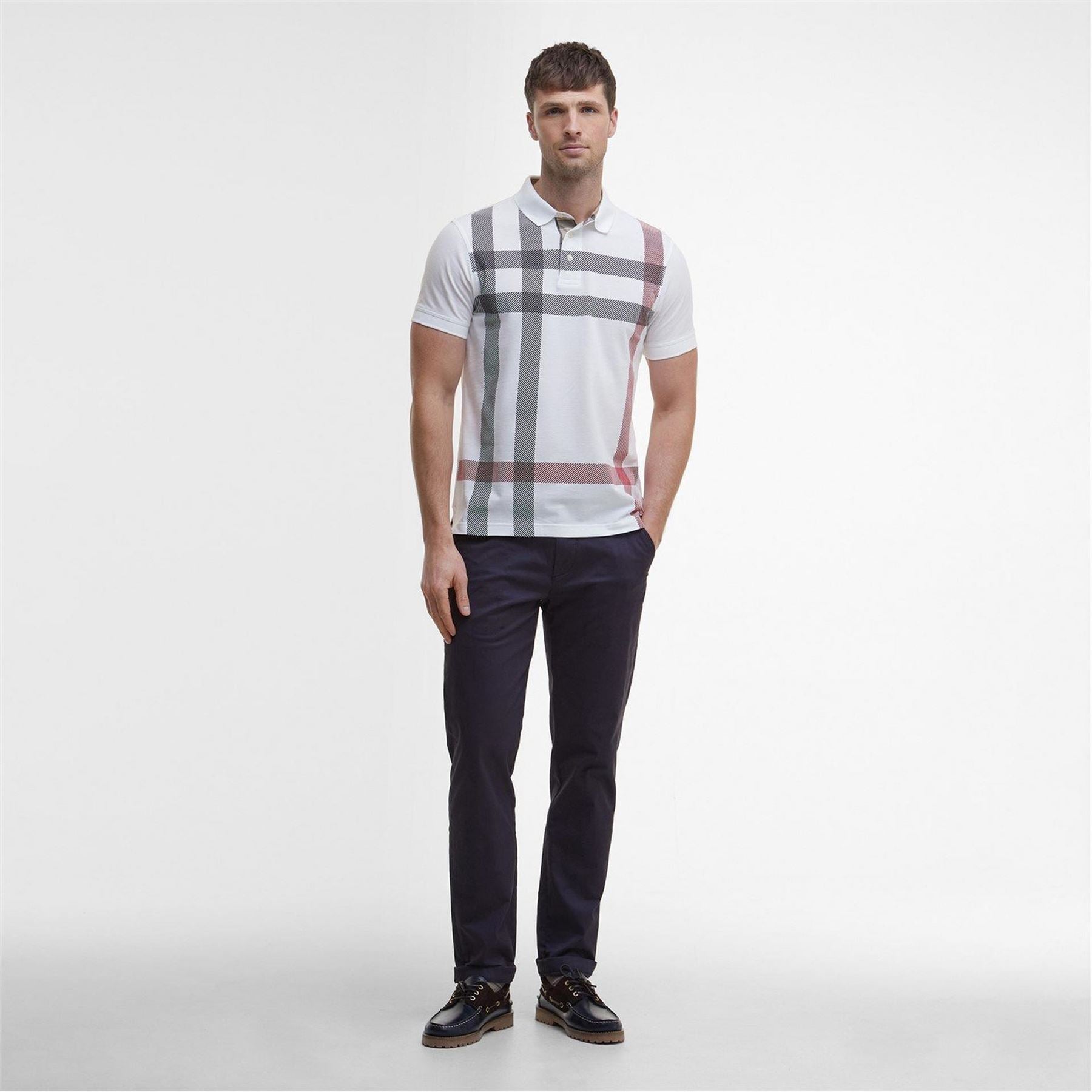 Barbour Tartan Short Sleeved Polo Shirt