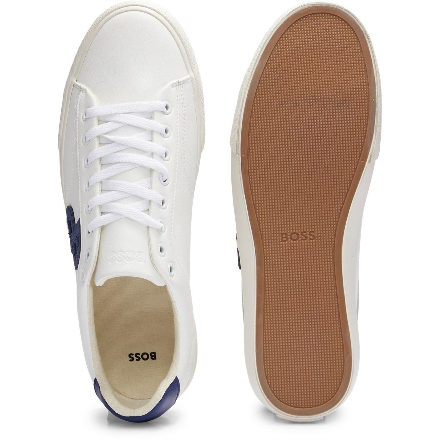 Boss Aiden Low Top Lace-Up Court Sneakers
