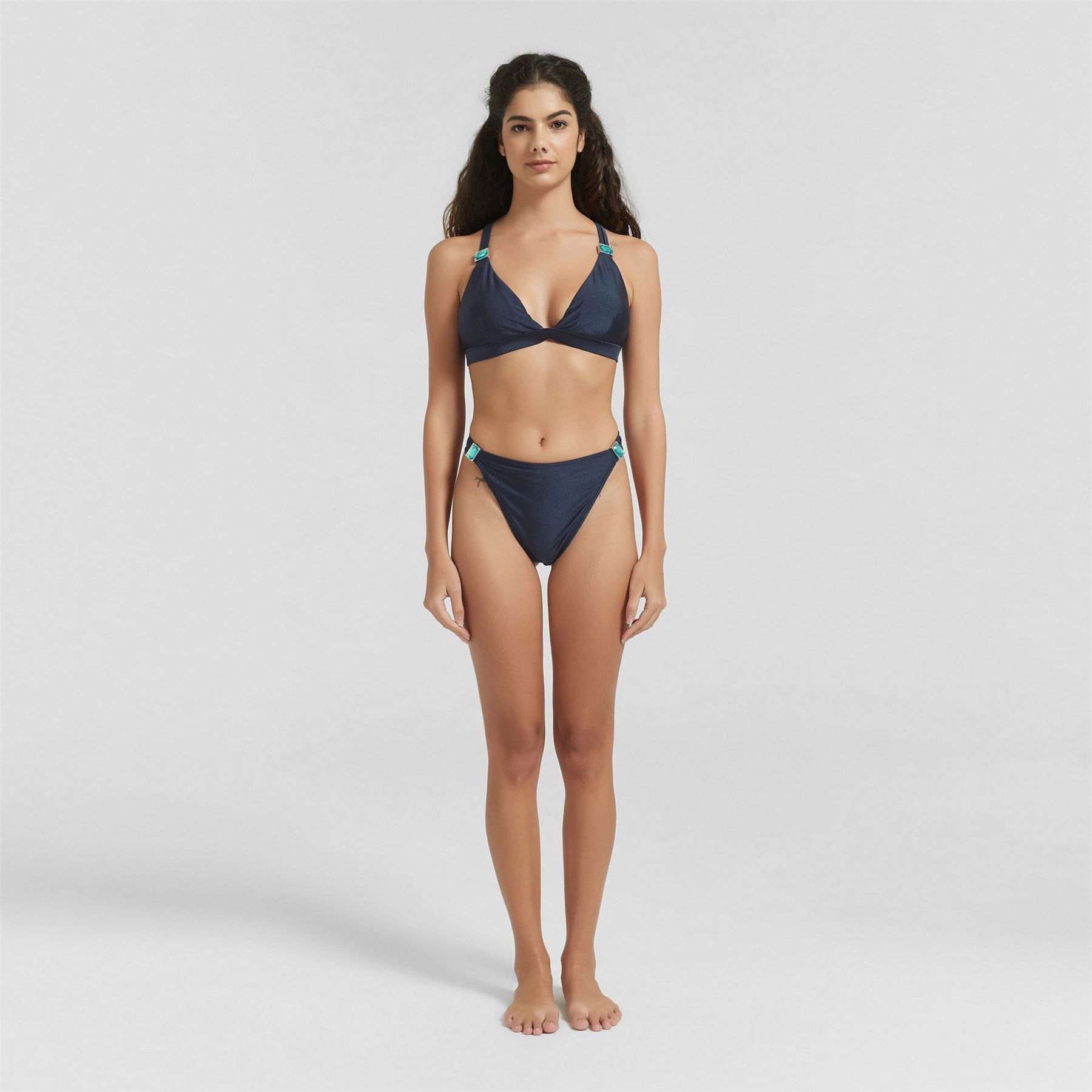 Be You Embellished Strap Plunge Bikini