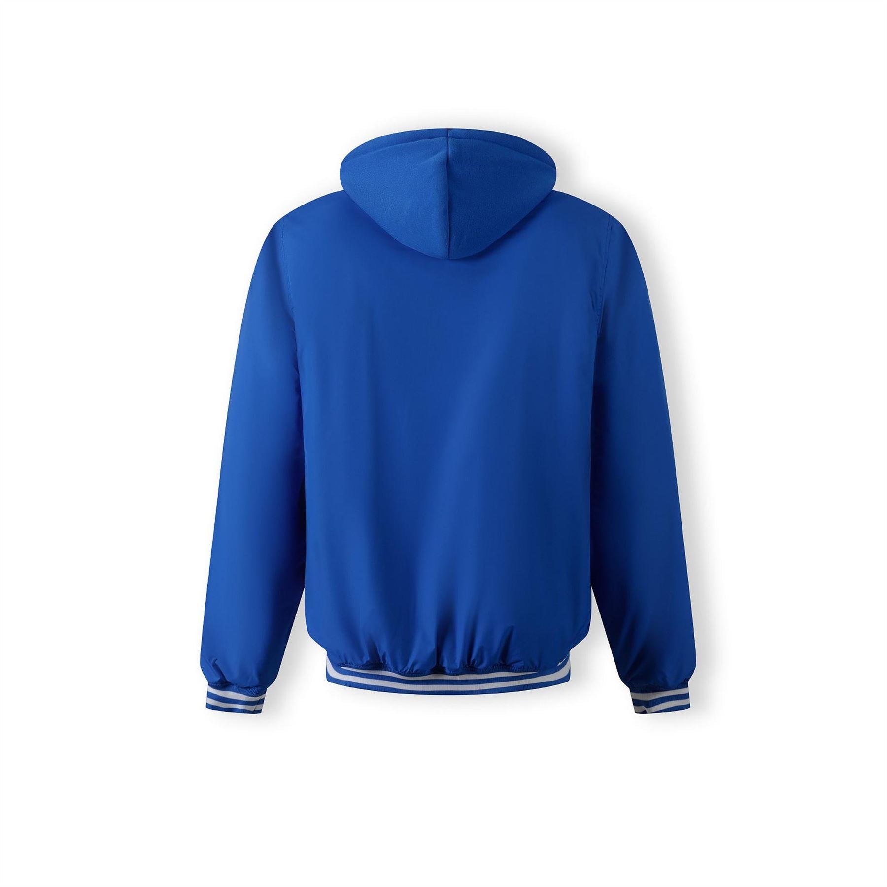 Minoti Baseball Style Jacket Detachable Hood Cobalt Blue