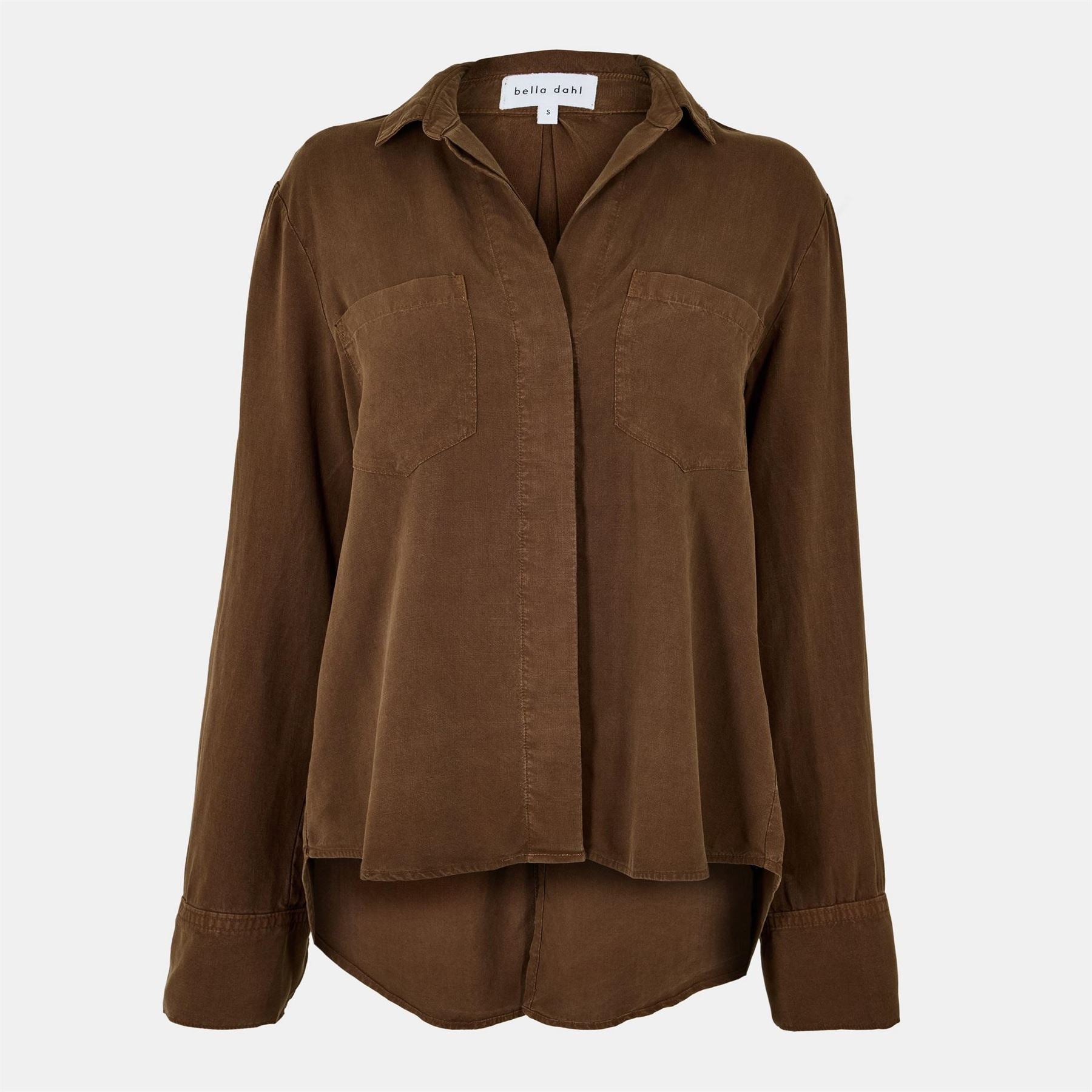Bella Dahl Back Slit Relaxed Fit Three Quarter Sleeve Shirt