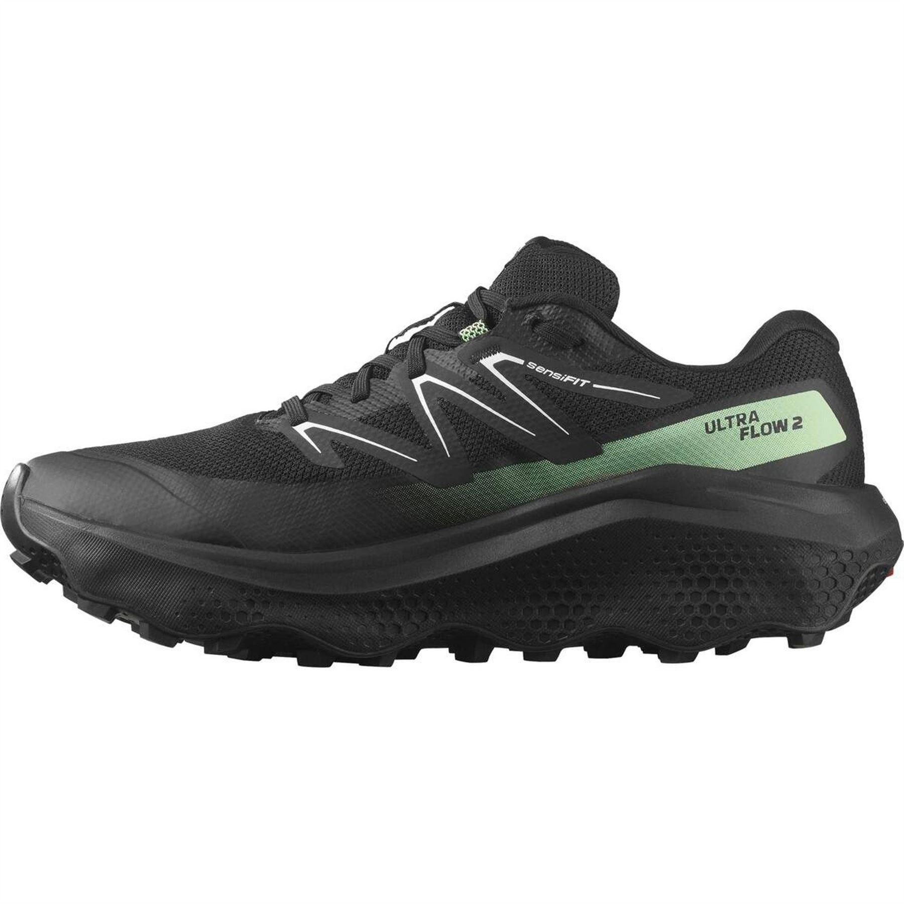 Salomon Mens Ultra Flow 2 GorE-Tex Black Black Patin Trail Running