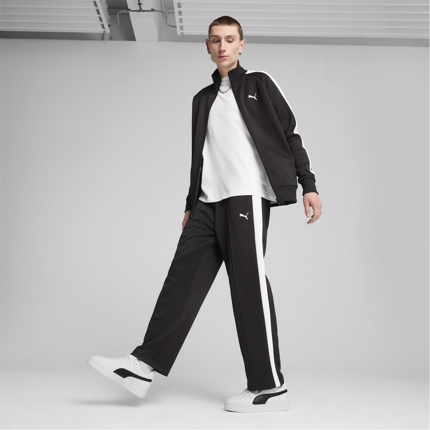 Puma Always On Relaxed Straight Open Hem Woven Tracksuit Joggers