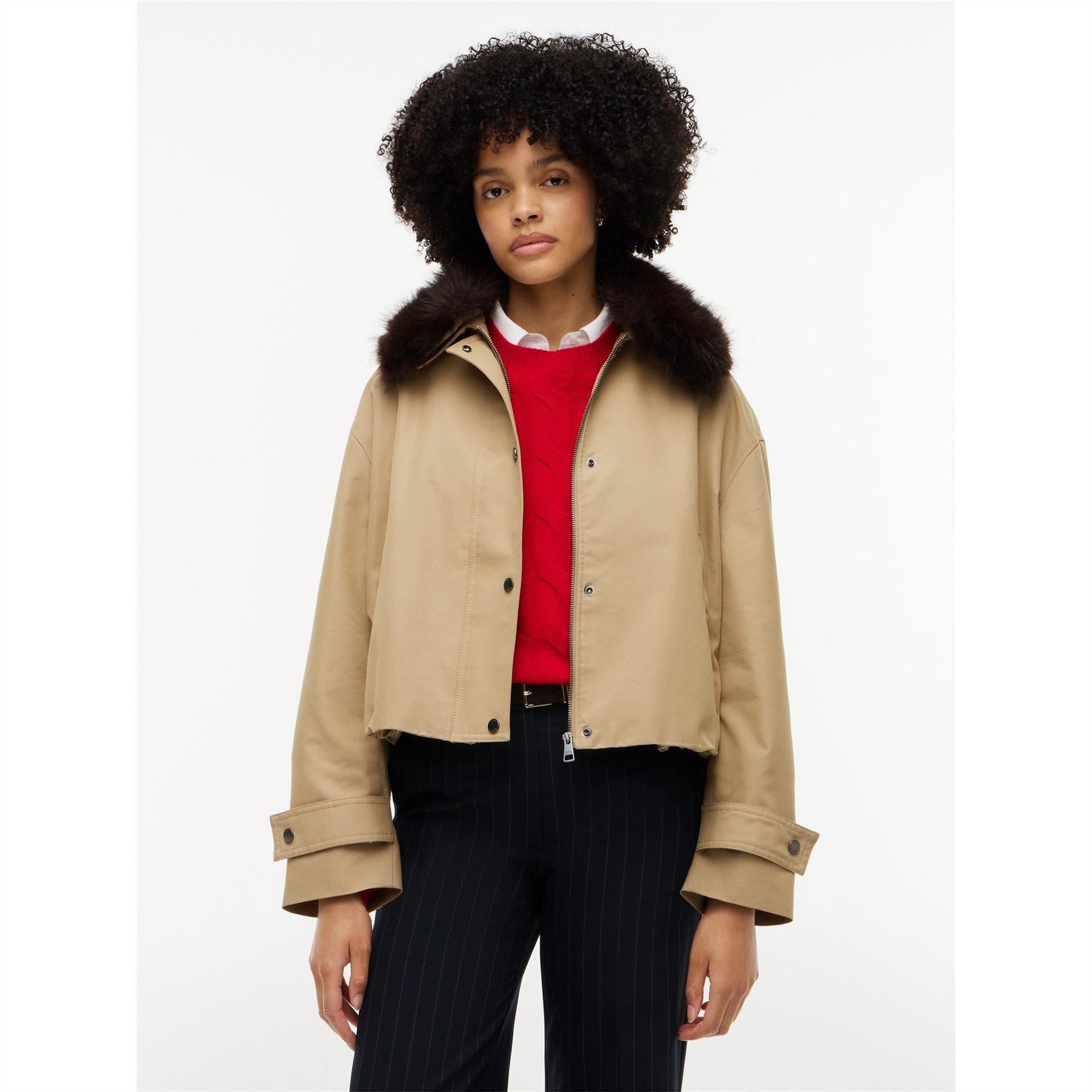 Tommy Hilfiger Cttn Fur Jacket Ld64