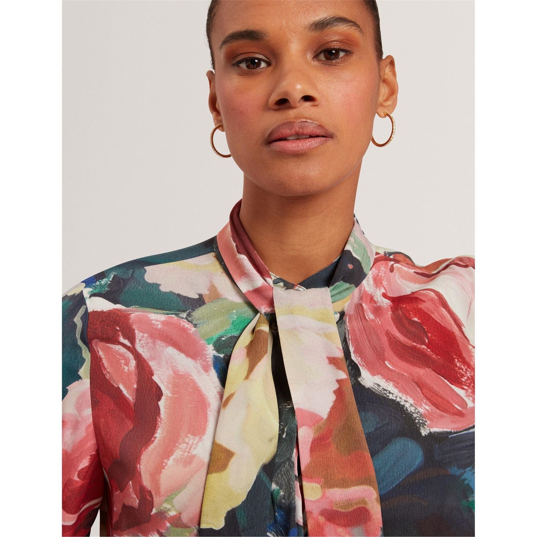 Ted Baker Tie Neck Long Sleeve Blouse