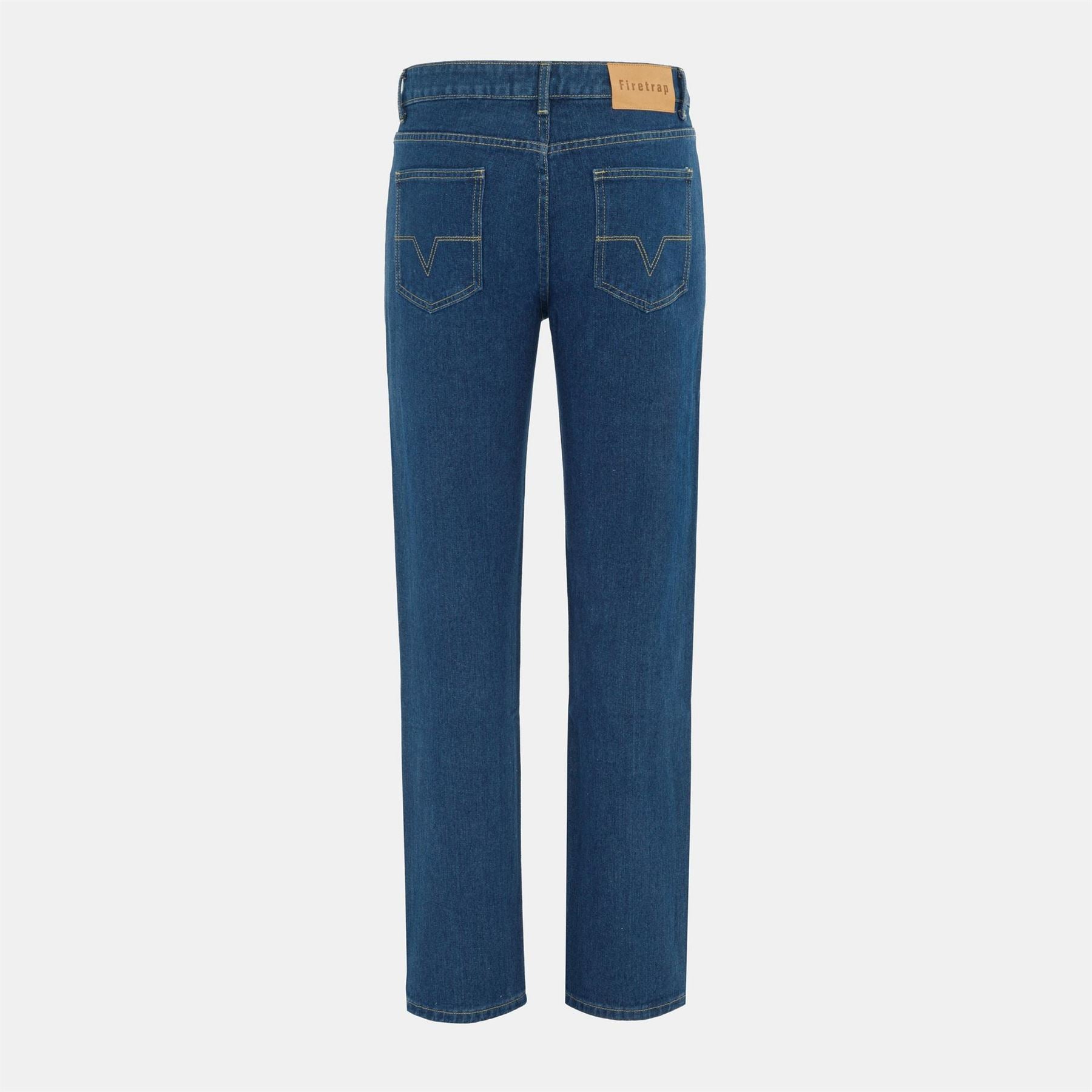 Firetrap Cotton Mid Rise Straight Leg Jeans