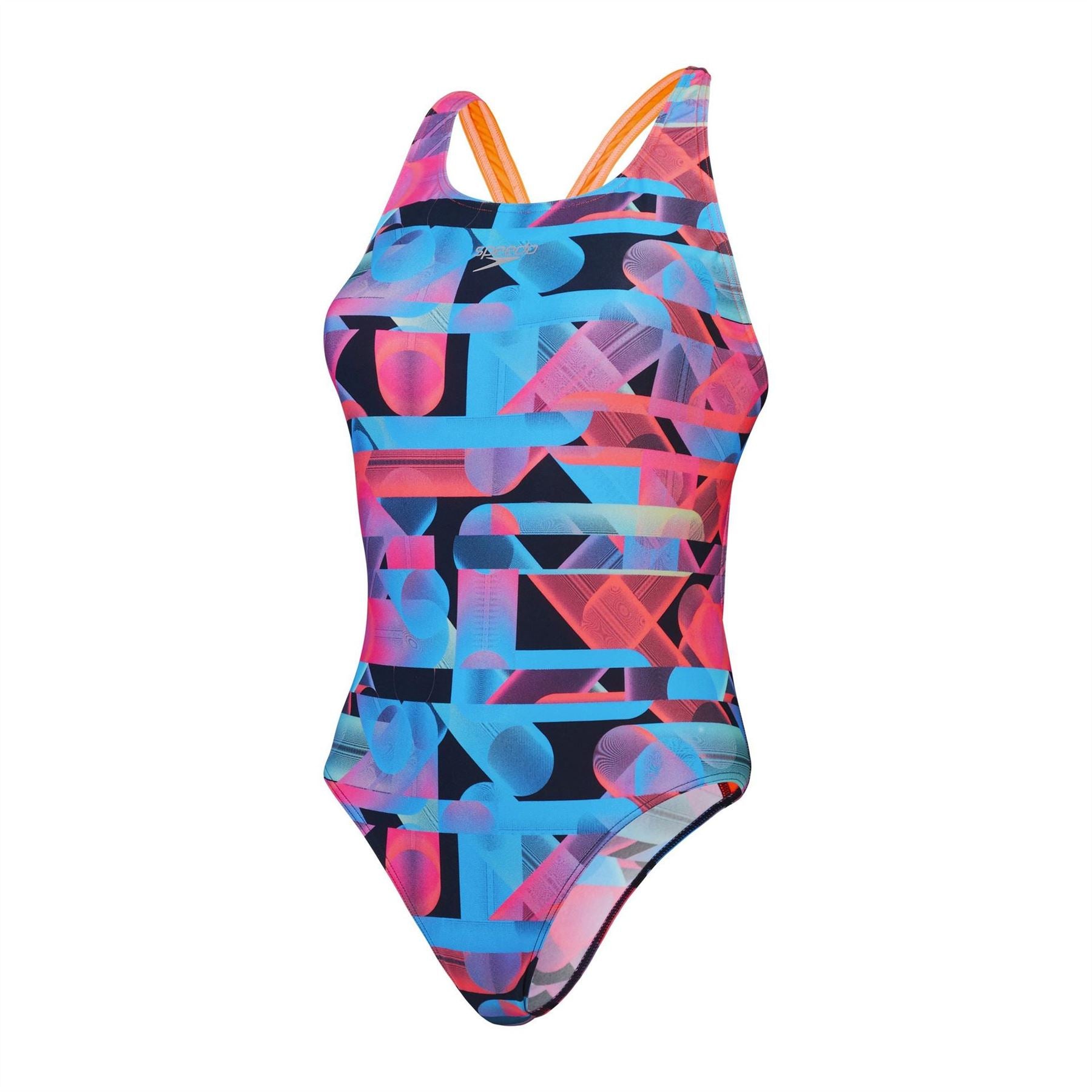 Speedo Allover Digital Powerback One Piece Swimsuit