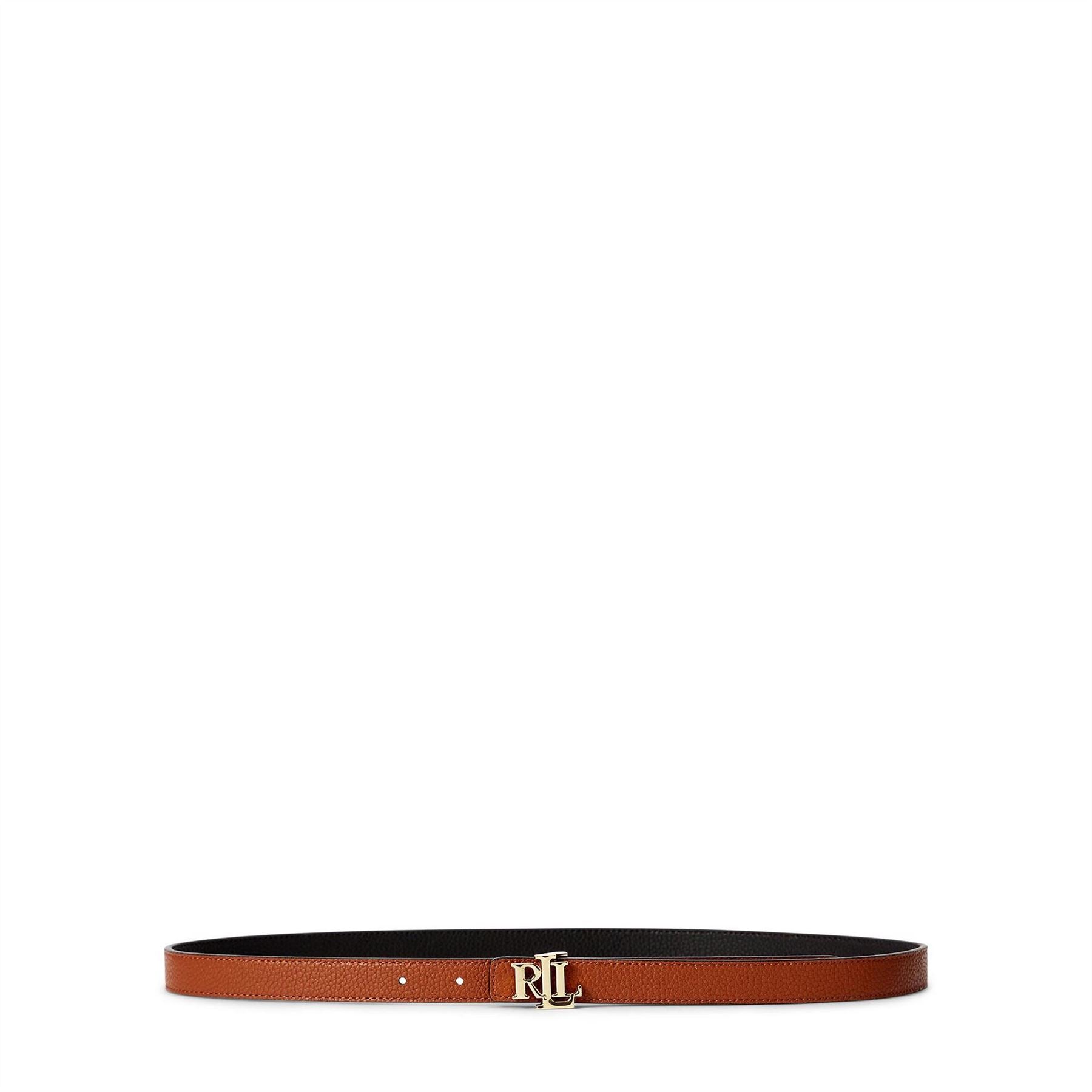 Lauren by Ralph Lauren Reversible Leather Skinny Belt