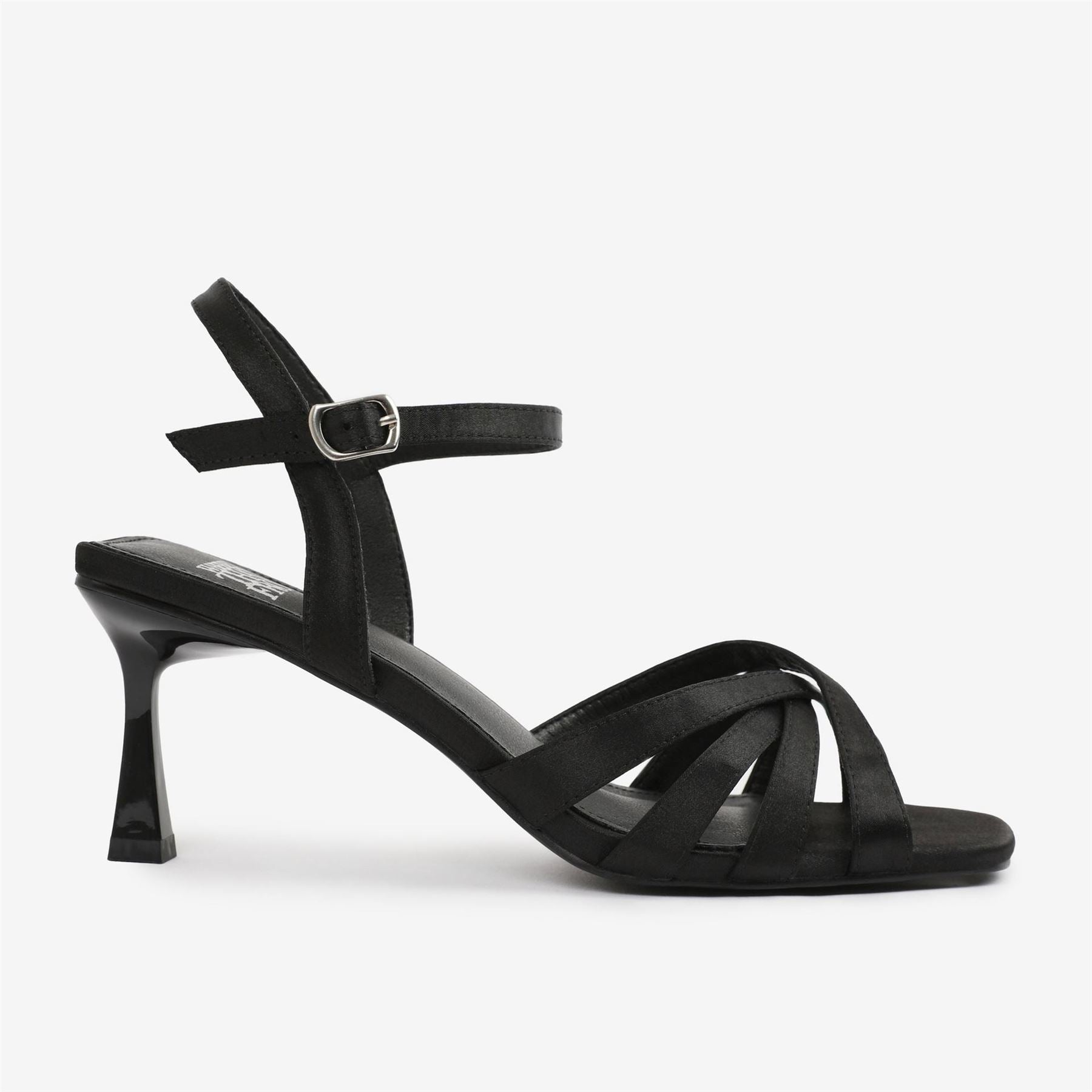 Wheres That From Lizzo Metallic Open Toe Stiletto Heel Sandals