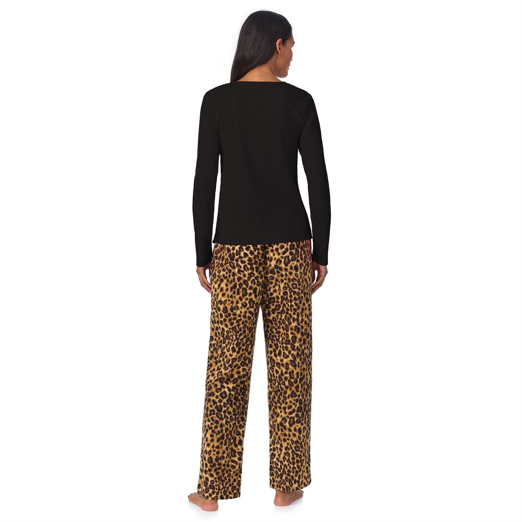 Lauren by Ralph Lauren Fleece Crew Neck Long Sleeve Pyjama Set