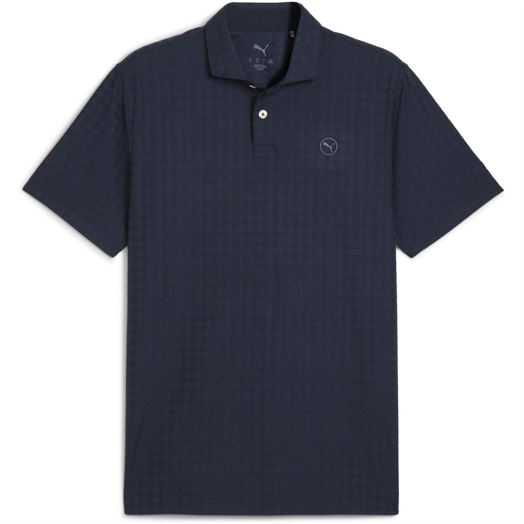 Puma Mattr Houndstooth Short Sleeve Performance Polo Shirt