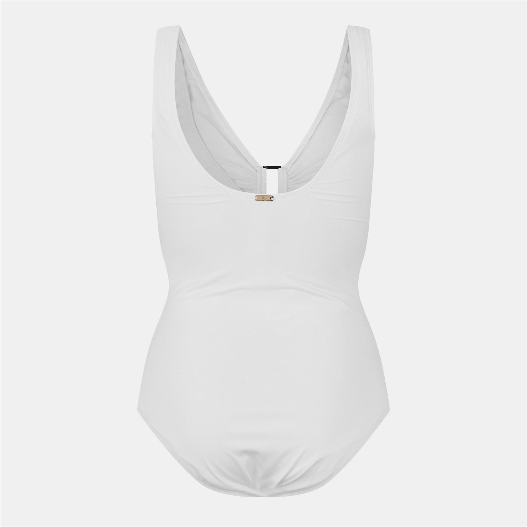 Lauren by Ralph Lauren Ring Detail Plunge Swimsuit