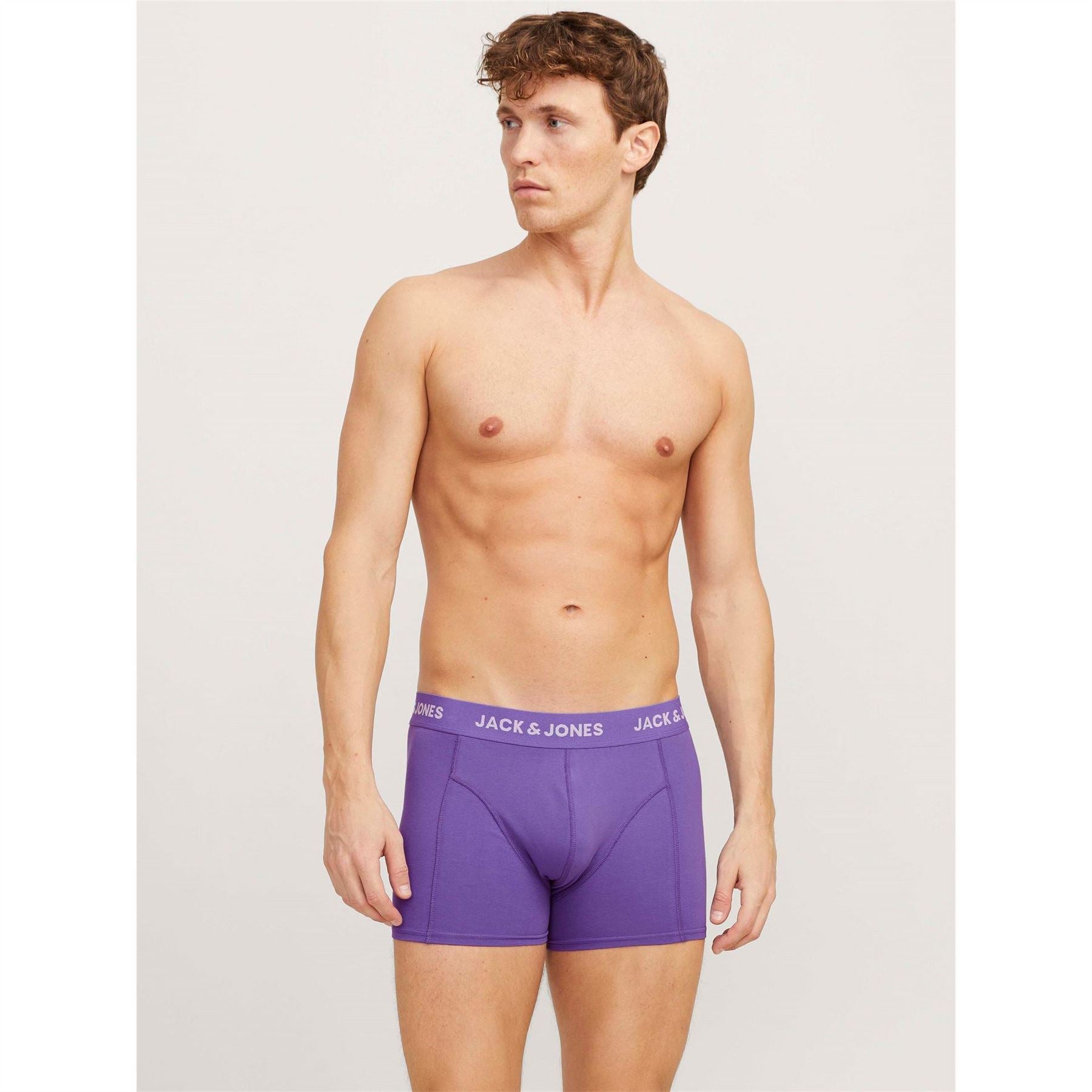 Jack and Jones Solid Trunks 3 Pack Boxers