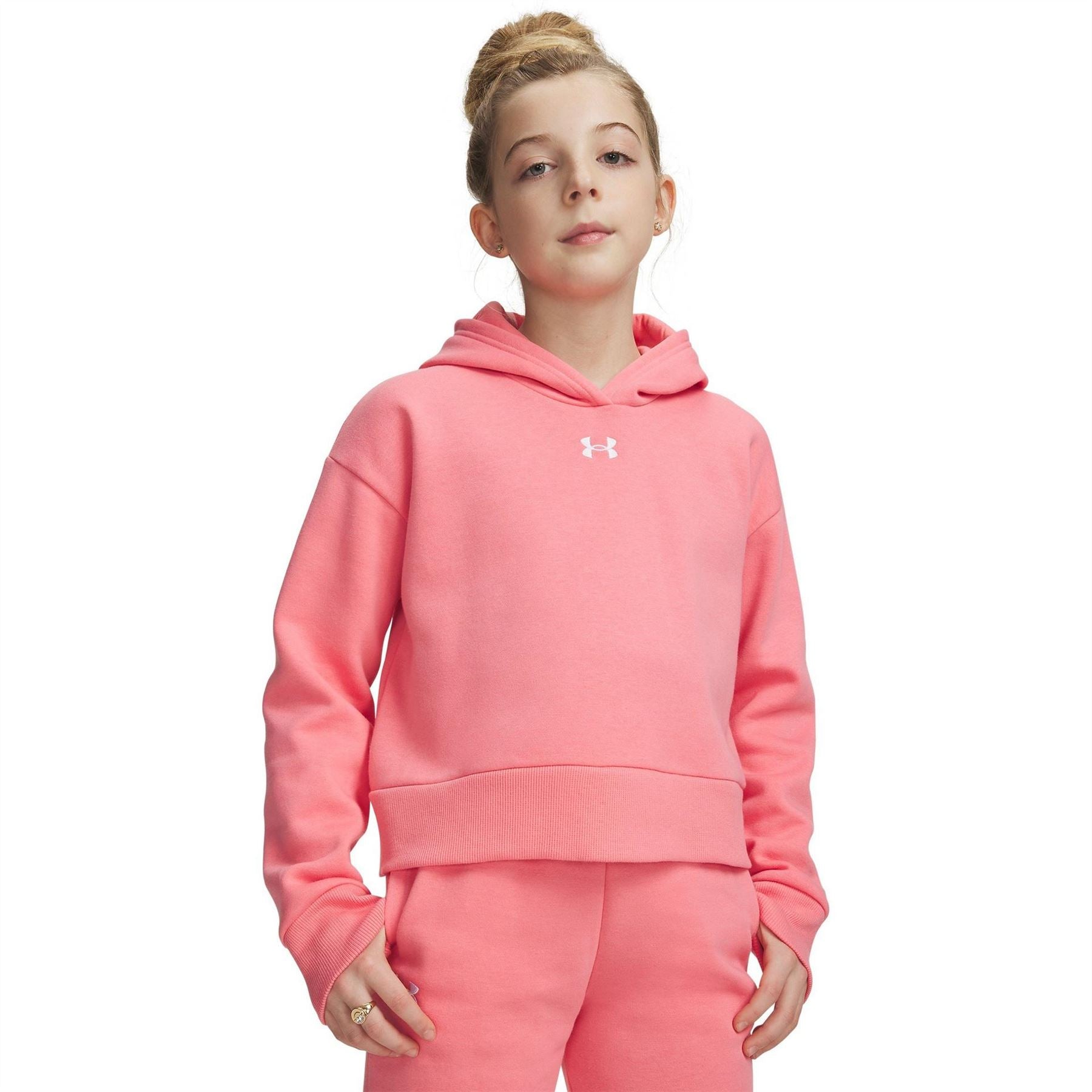Under Armour Armour Ua Rival Fleece Crop Hoodie Hoody Girls