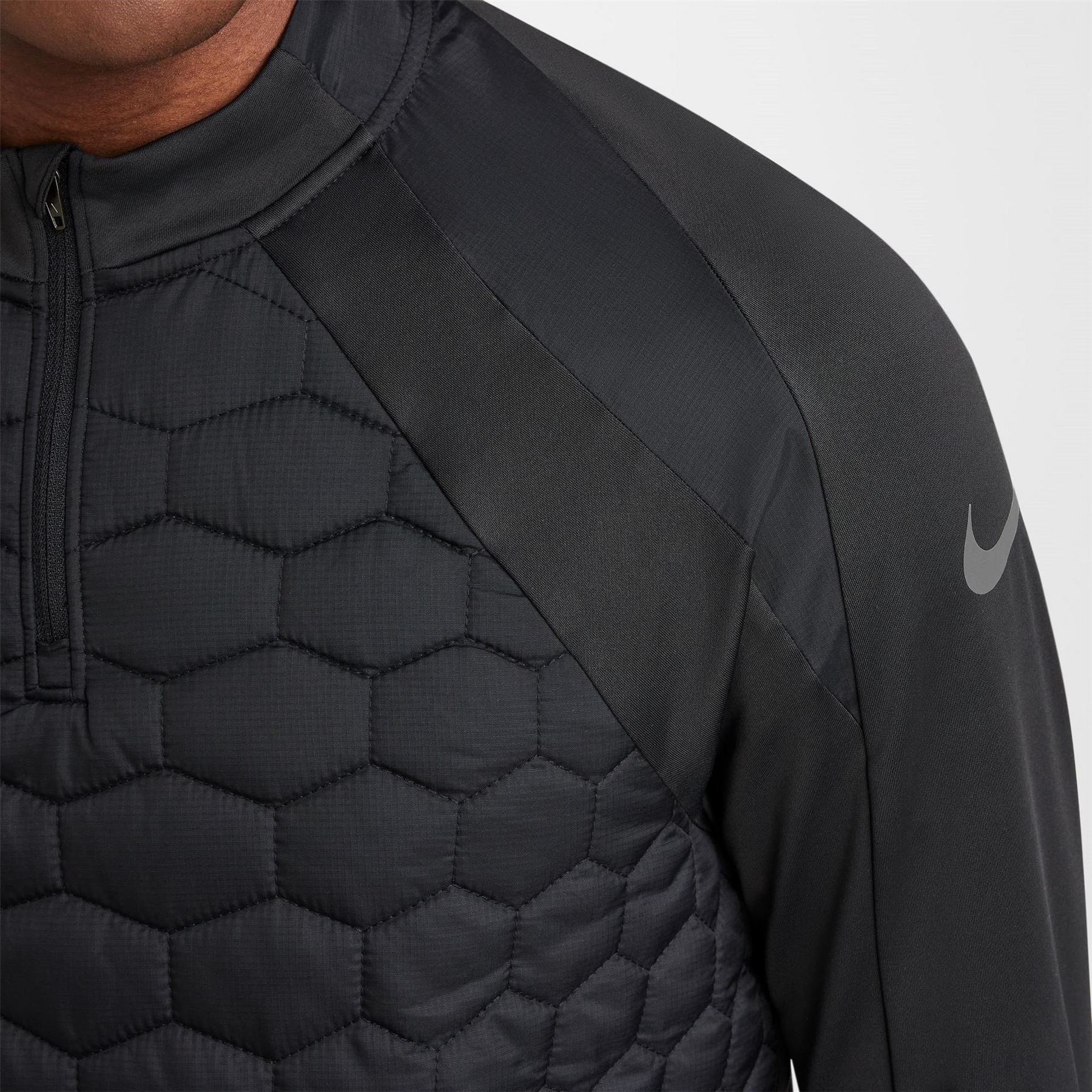 Nike Zip Neck Raglan Sleeve Slim Fit Drill Top