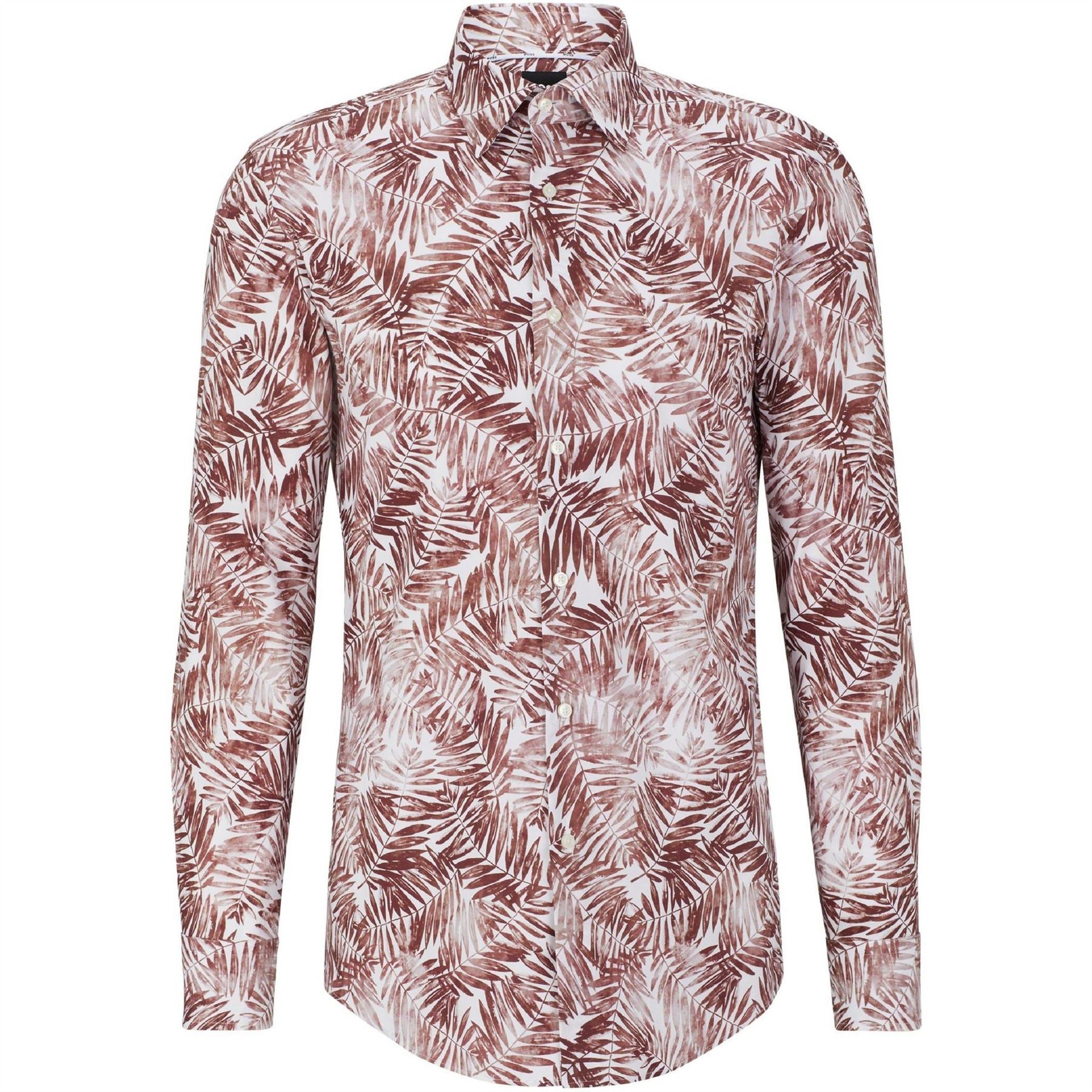 Boss Collared Neck Long Sleeve Regular Fit Shirt