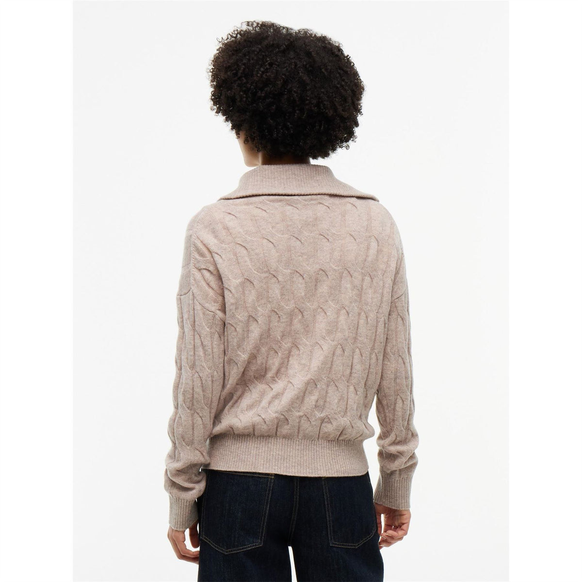 Tommy Hilfiger Wool Cable Knit Quarter Zip Jumper