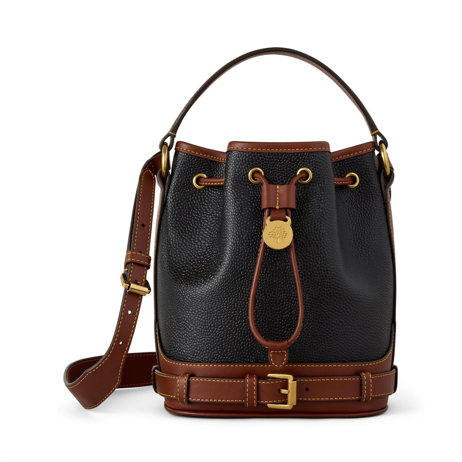 Mulberry Scotchgrain Small Leather Bucket Bag