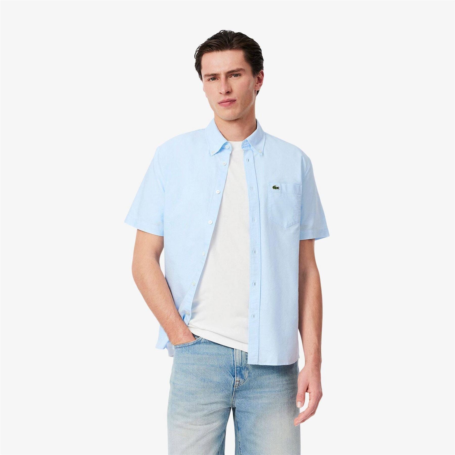 Lacoste Mens Short Sleeve Oxford Shirt