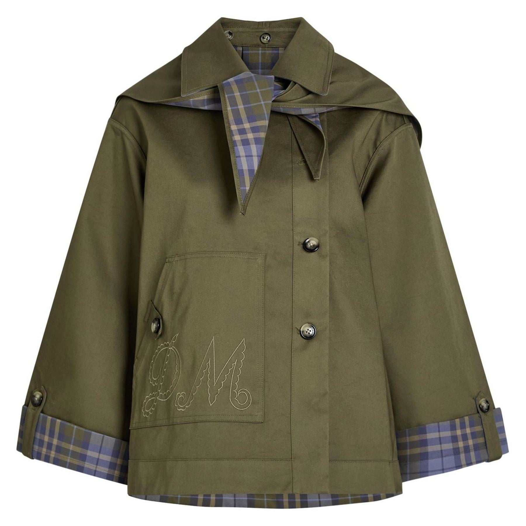 Damson Madder Jerry Crop Trench Coat