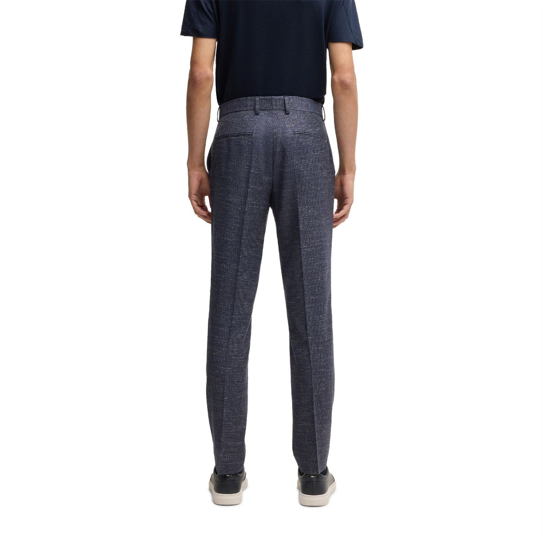 Boss H-Genius Heathered Patterned Straight Chinos