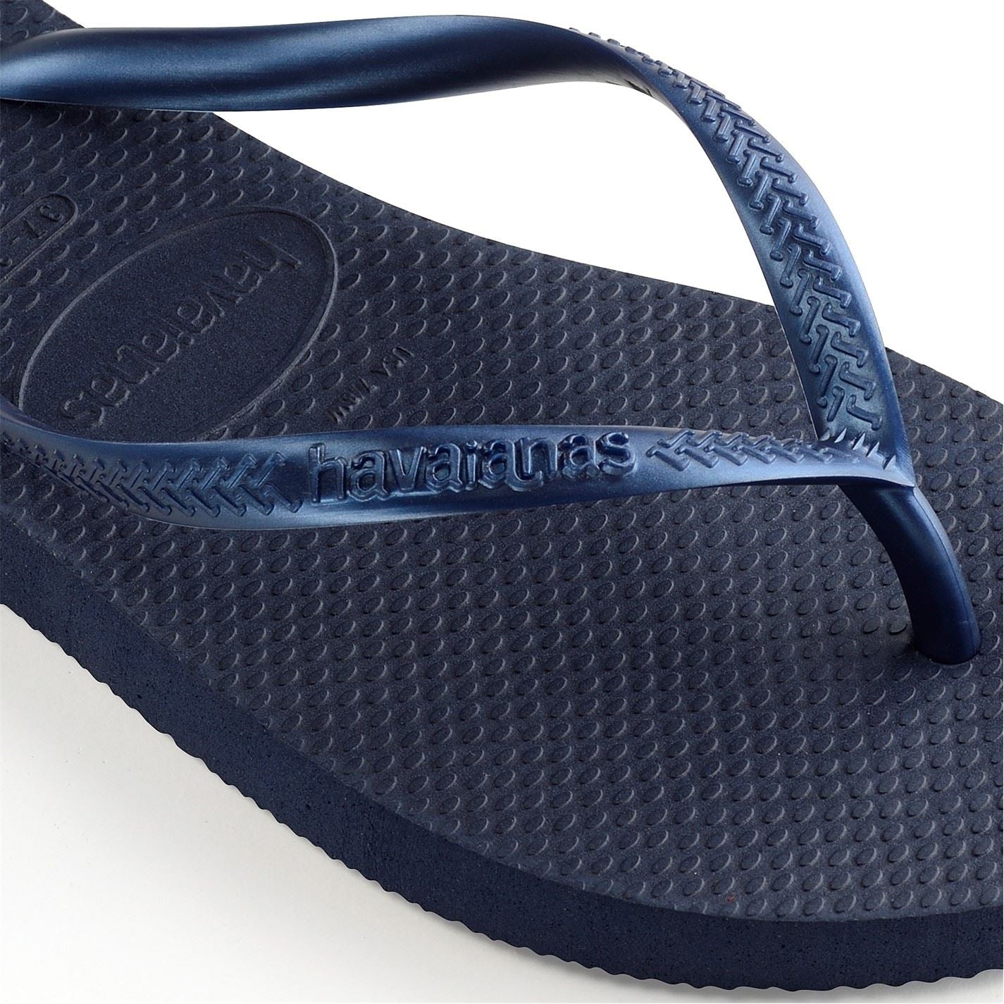 Havaianas Slim Textured Flat Heel Flip Flops